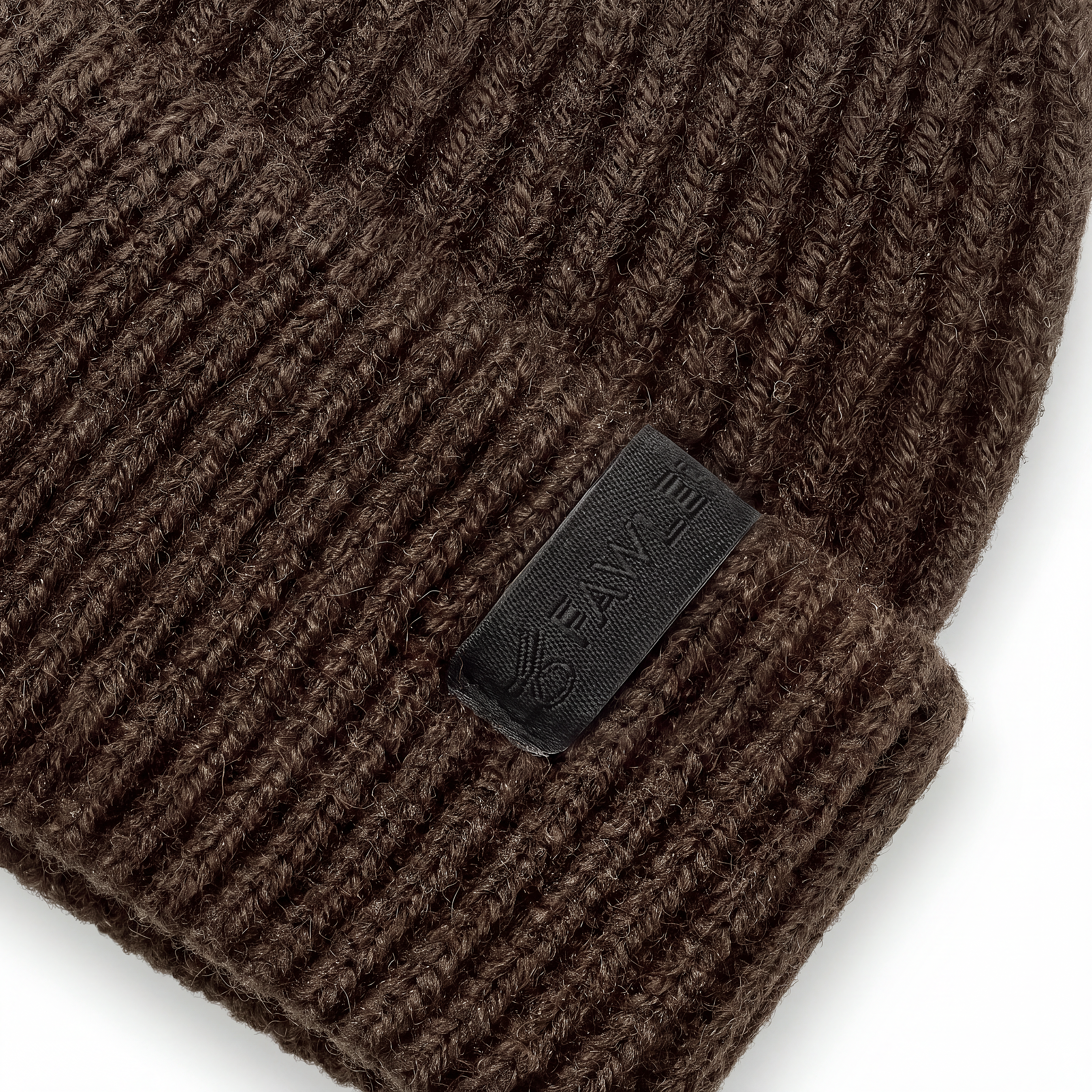 Nordic | Σκούρο Καφέ Fisherman Wool Blend Σκουφάκι Beanie - 4