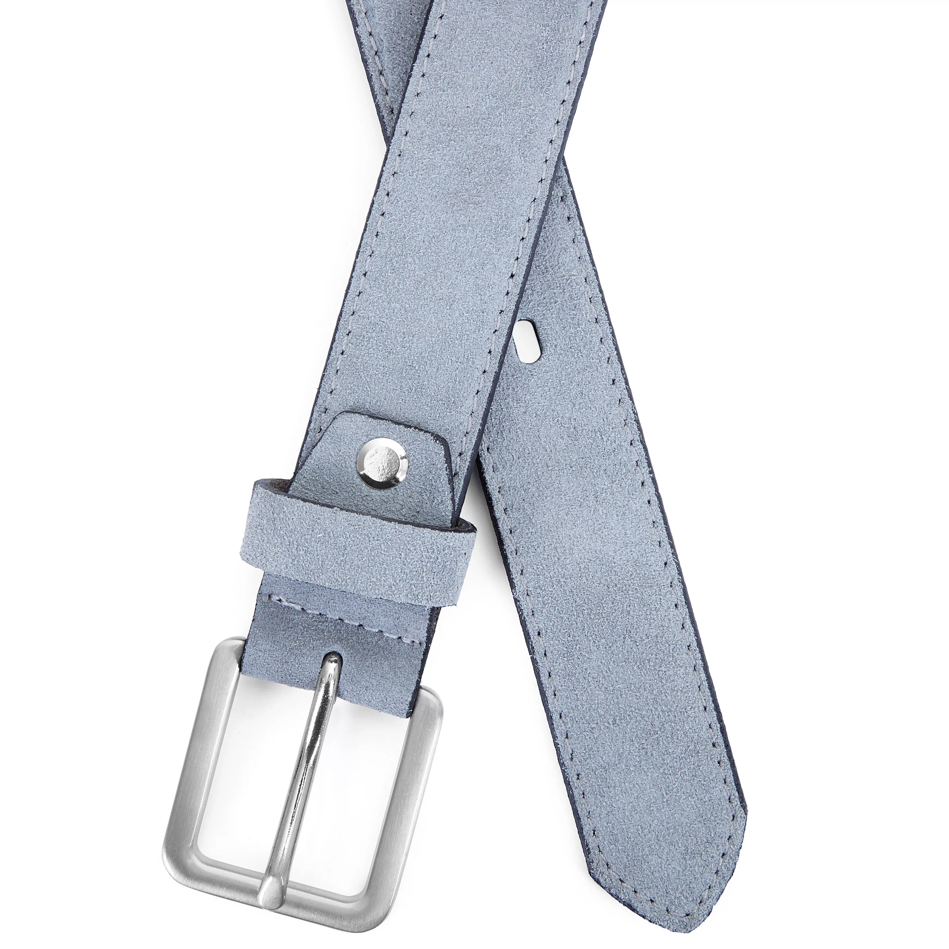 Light Grey Suede Belt - 3