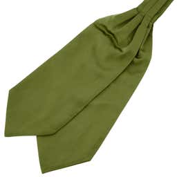 Listově zelená kravatová šála Askot Basic 