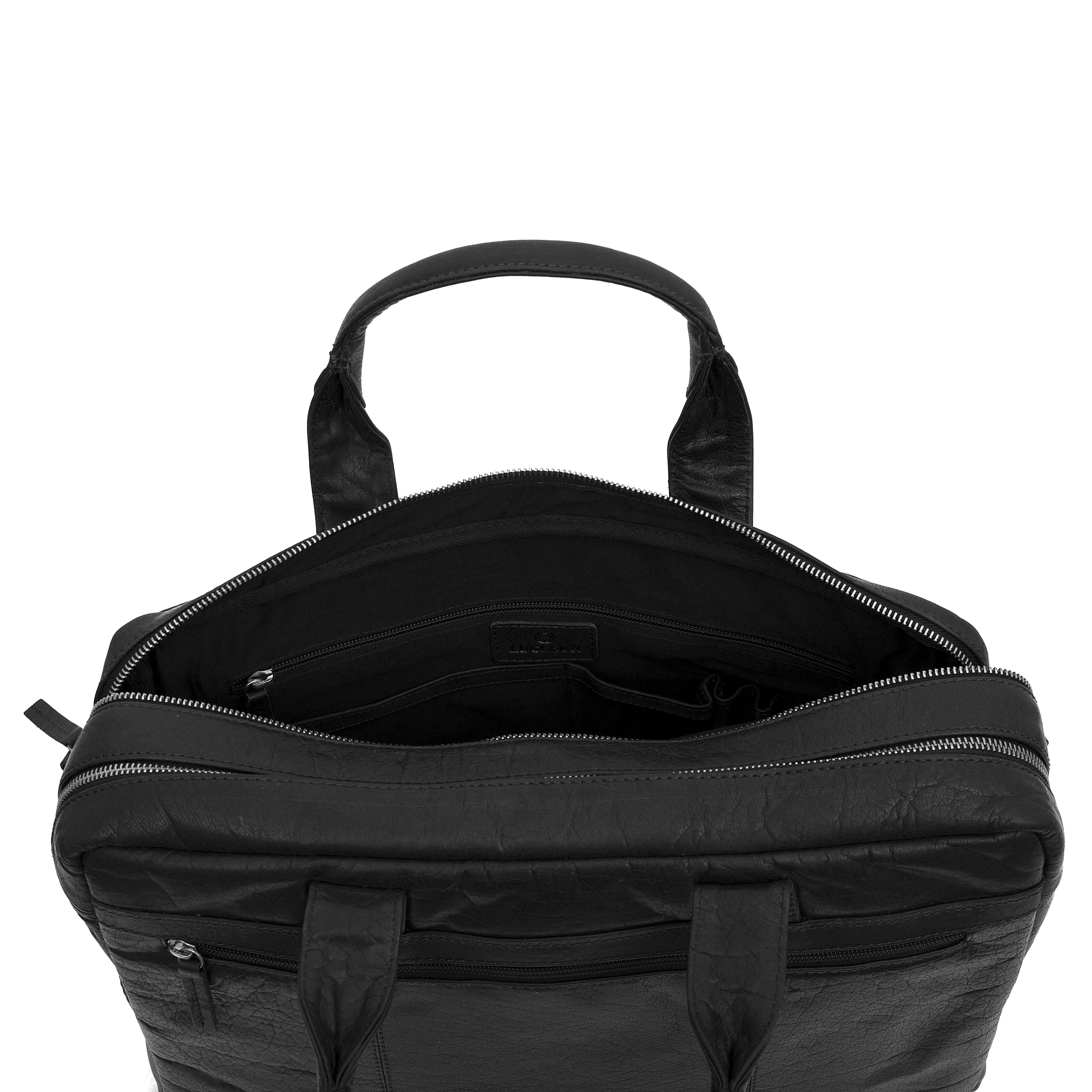 Montreal Svart Arbeidsbag av Skinn - 9