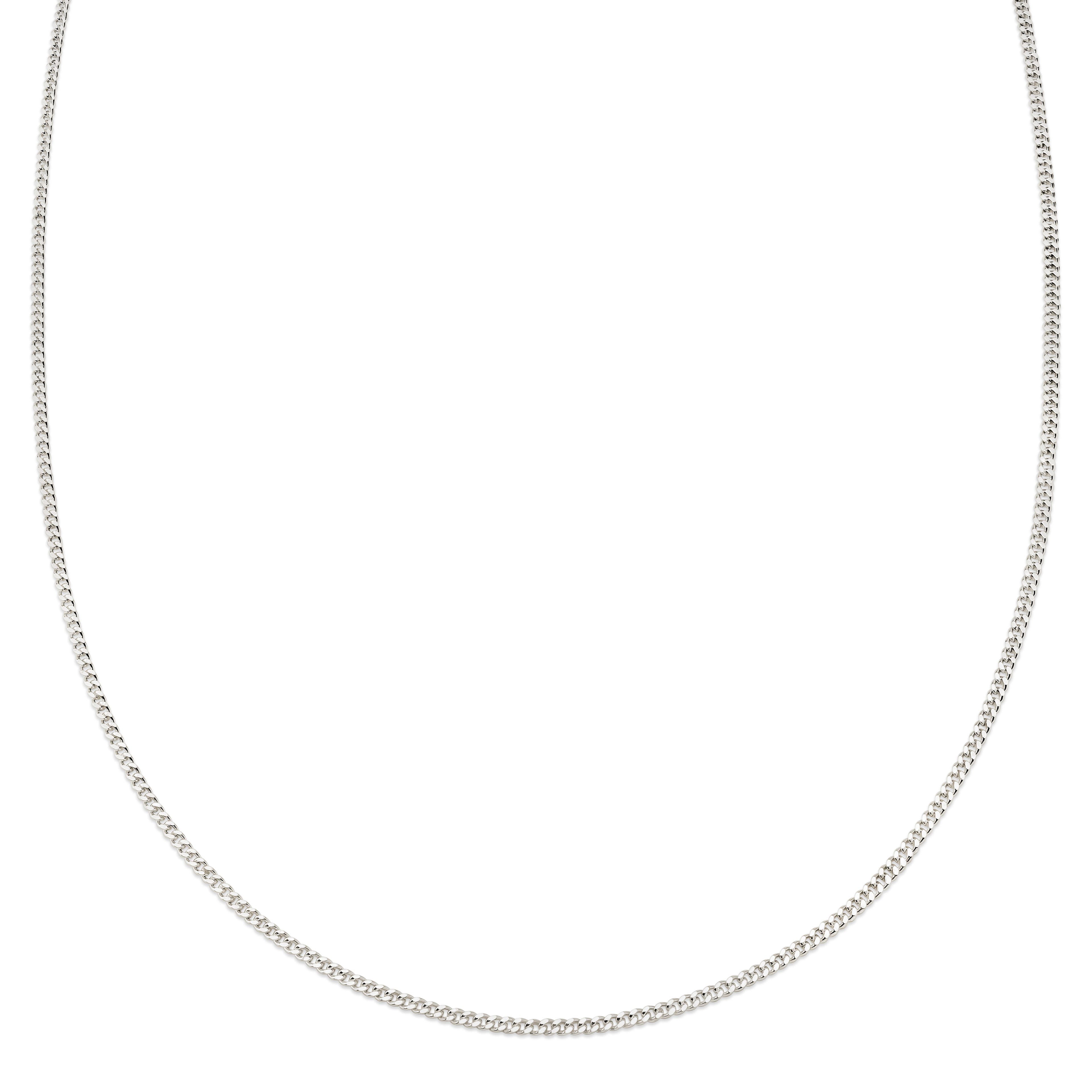 Argentia | 2 mm náhrdelník z curb retiazky zo surového mincového striebra 925 bez povrchovej úpravy Argentia | 2 mm náhrdelník z curb retiazky zo surového mincového striebra 925 bez povrchovej úpravy