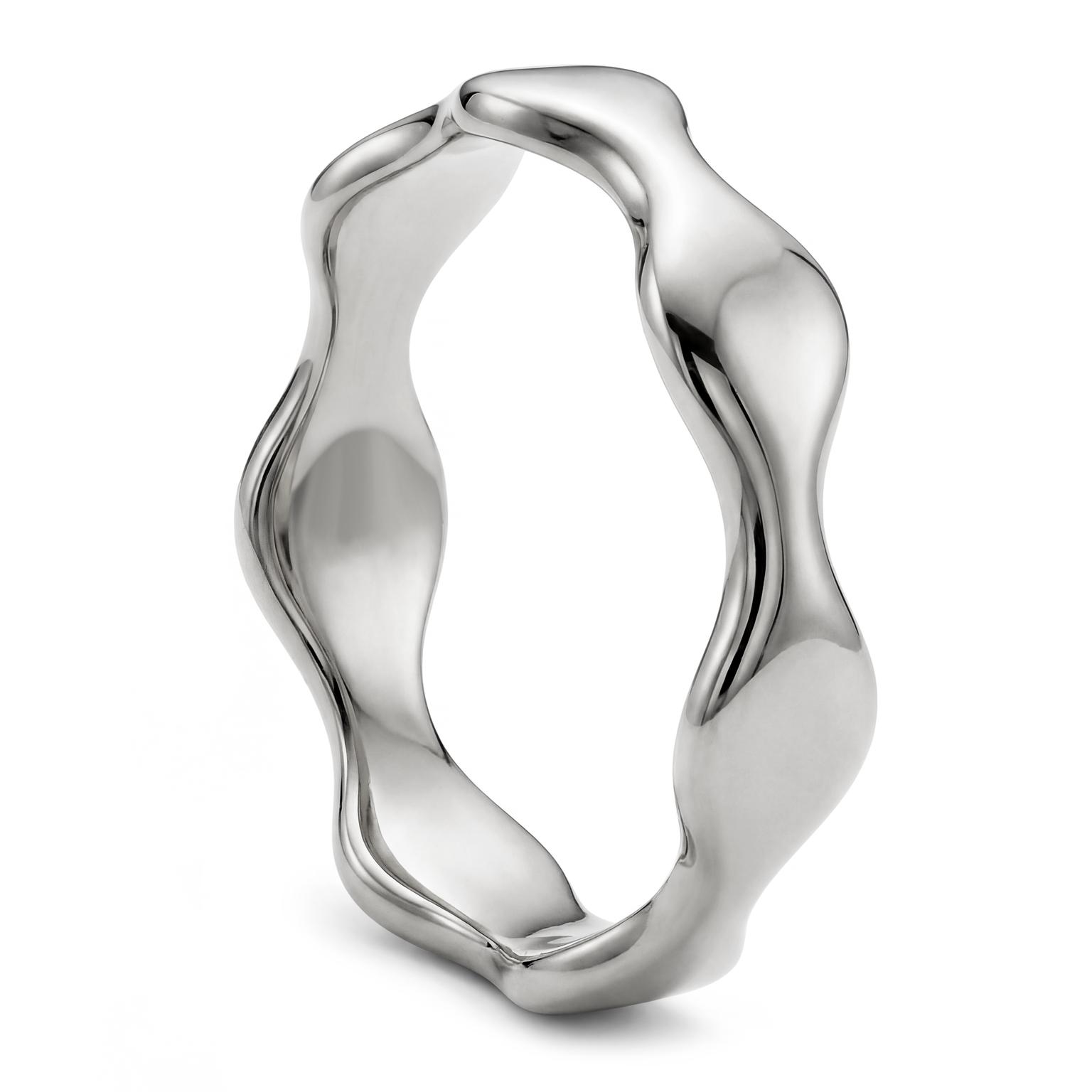 Molten | Sølvtonet Rustfrit Stål Bølget Ring - 6 mm Molten | Sølvtonet Rustfrit Stål Bølget Ring - 6 mm