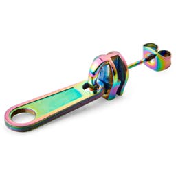 Floyd | Rainbow Stainless Steel Zipper Stud Earring