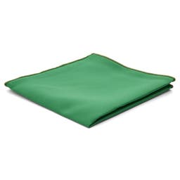 Едноцветна изумруденозелена кърпичка за сако 