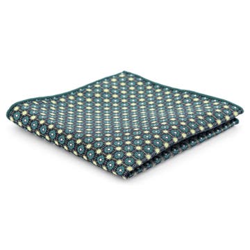 Forest & Light Green Patterned Pocket Square Forest & Light Green Patterned Pocket Square