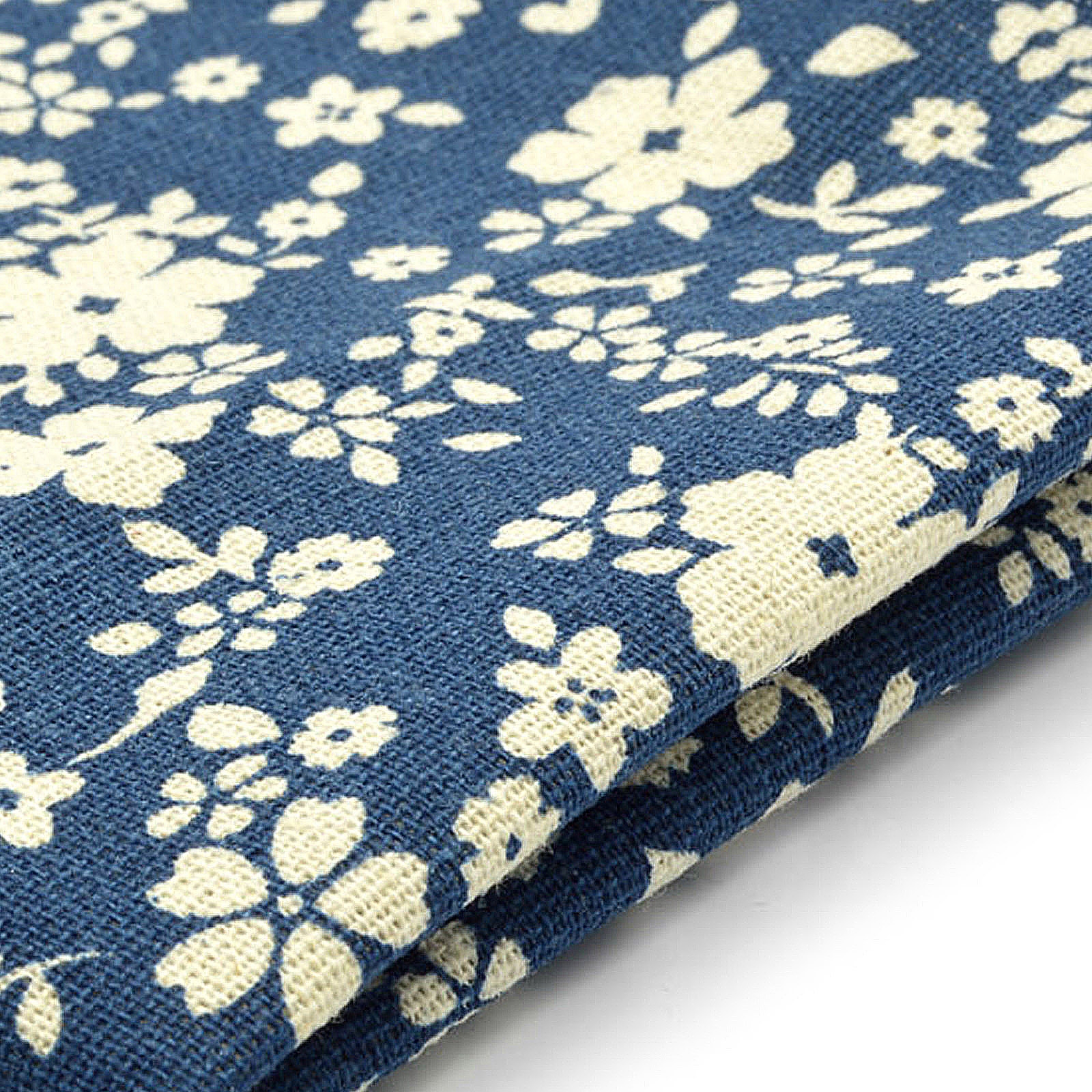 Pañuelo de bolsillo azul con flores blancas - 2