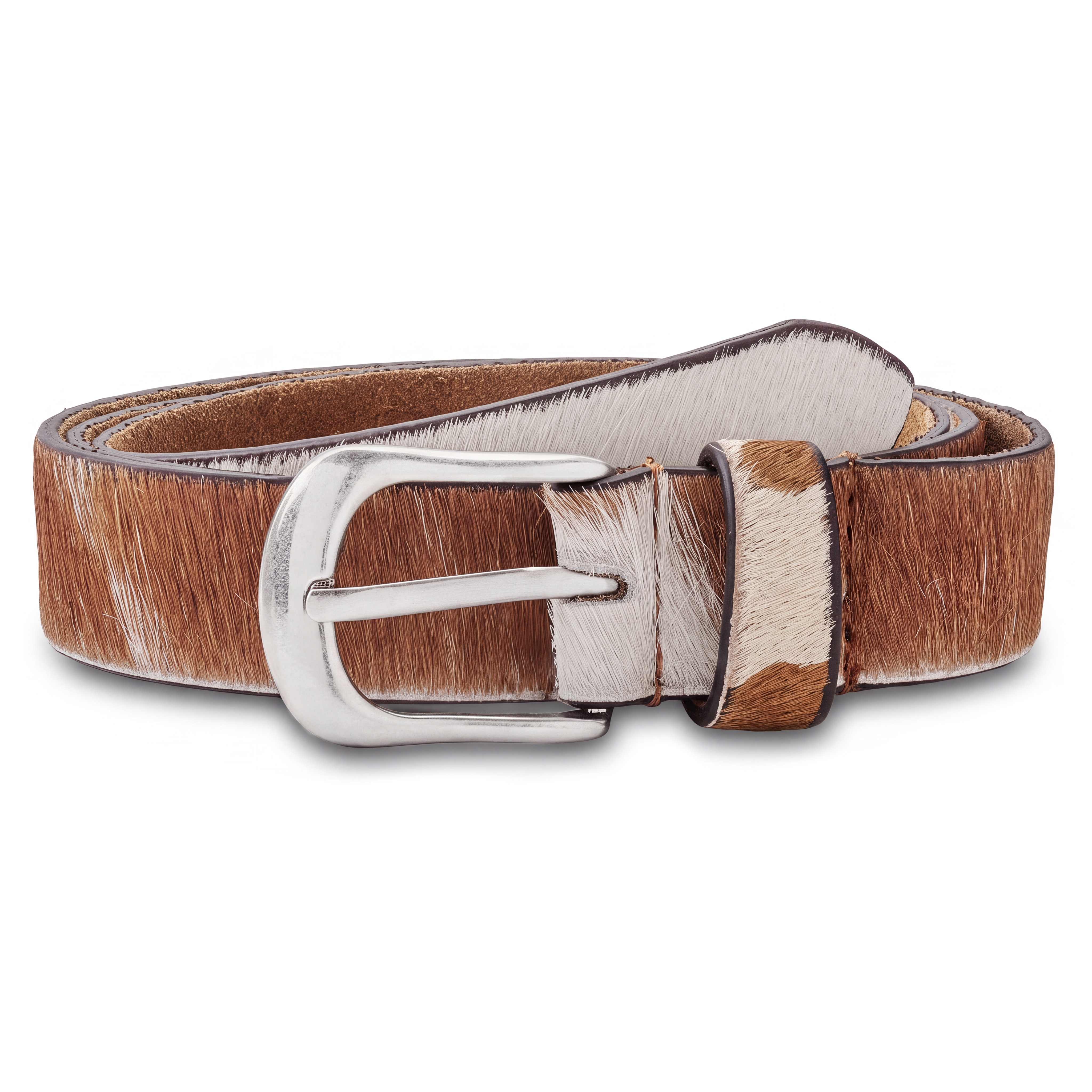 The Intro | Ceinture en cuir à imprimé vache - 1