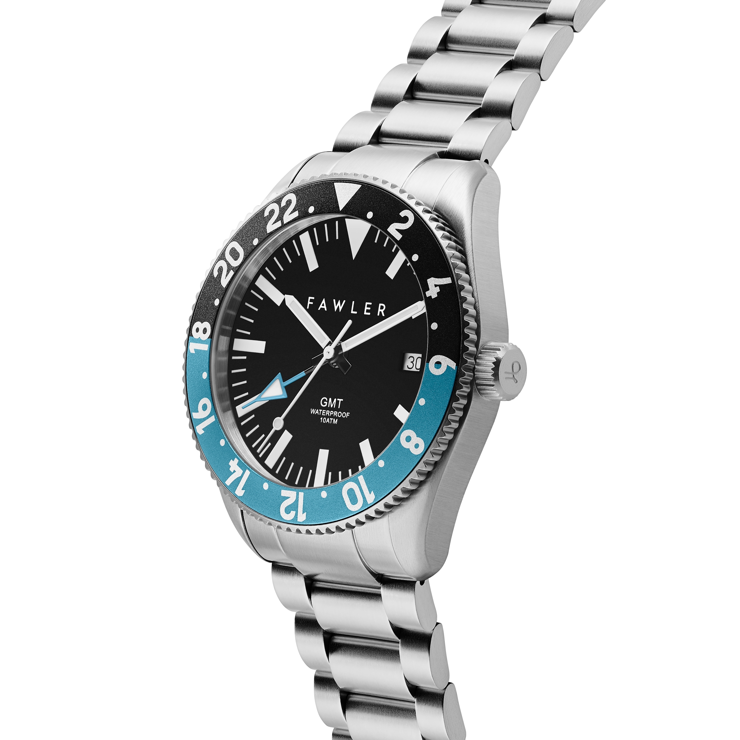 Métier II | Blaue GMT-Uhr aus Edelstahl - 3