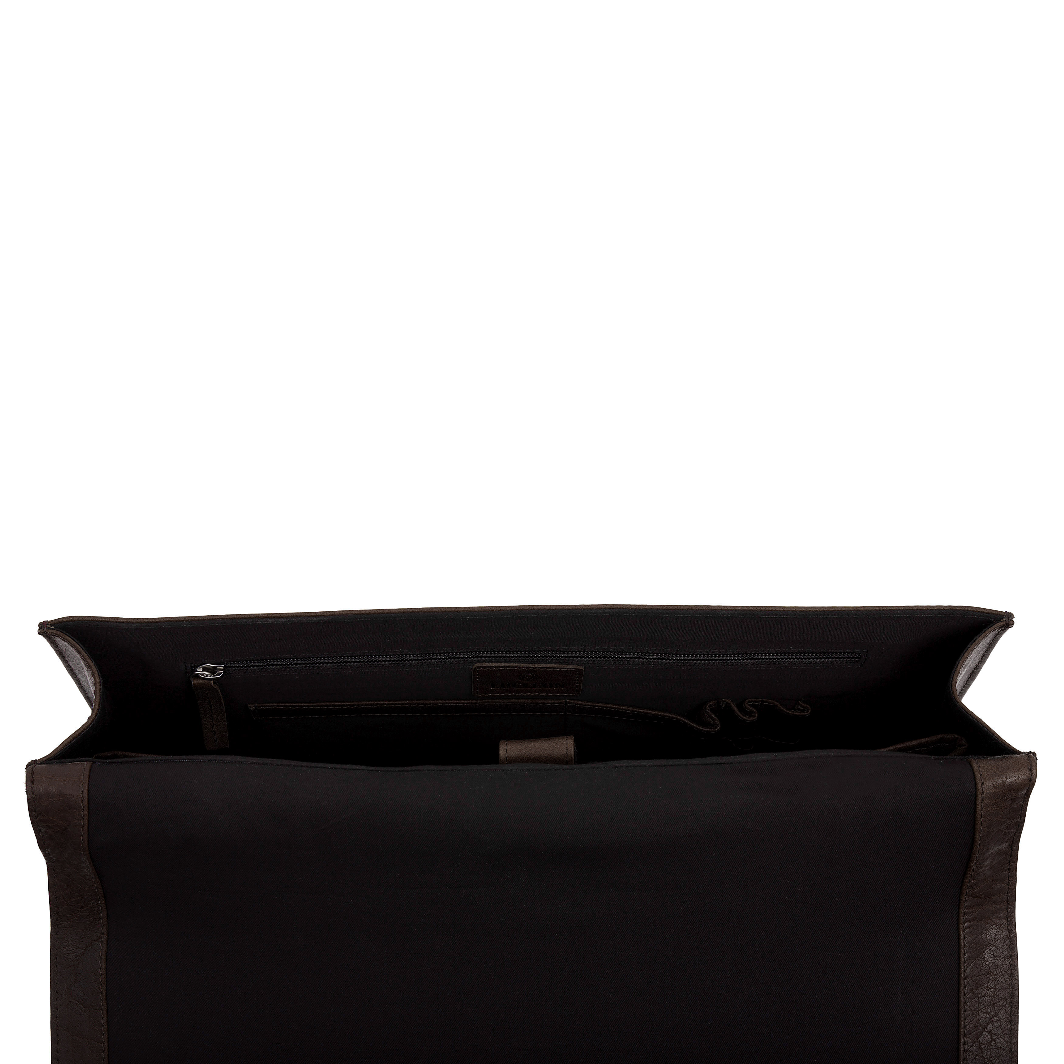 Serviette Montréal en cuir marron foncé - 9