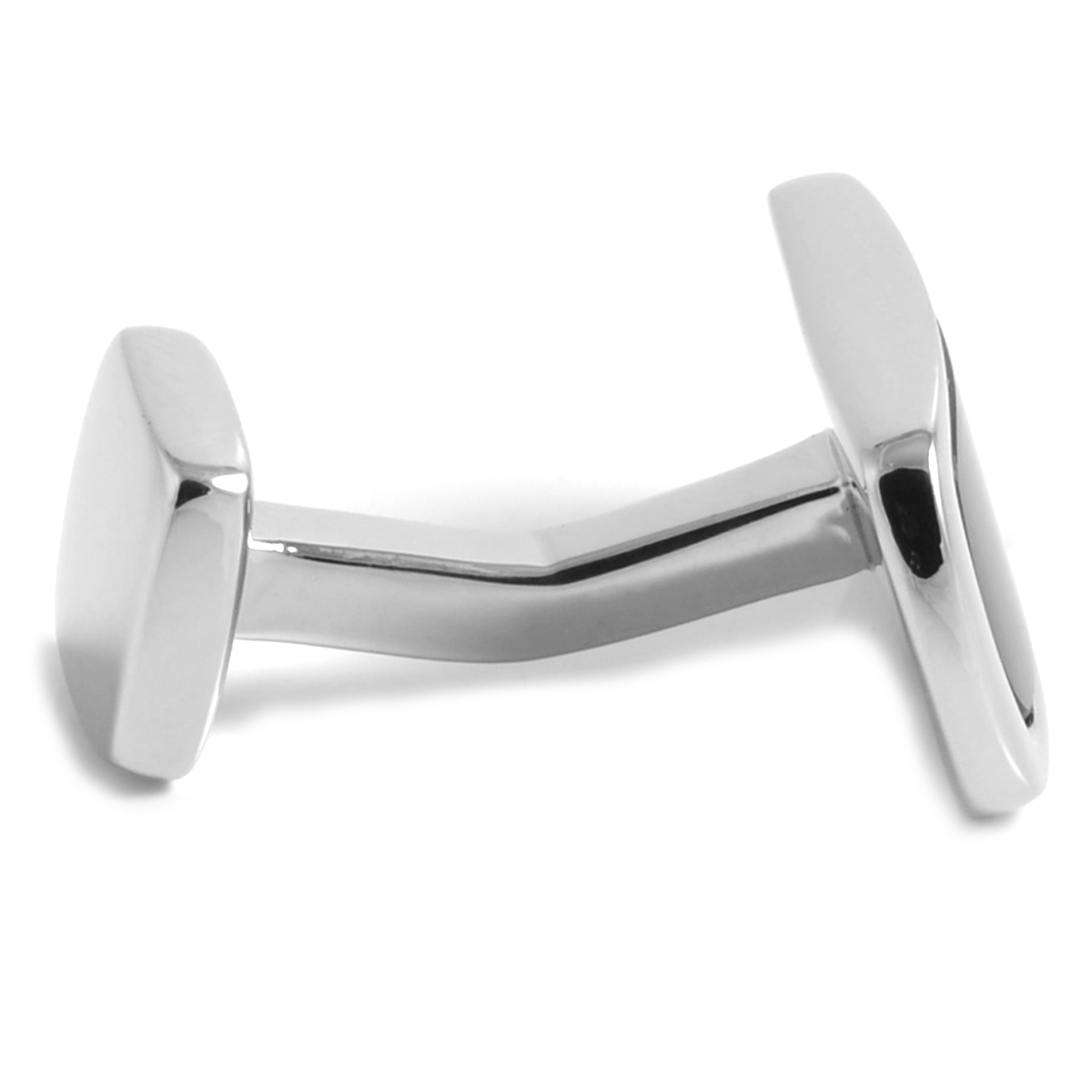 Zwarte & Zilverkleurige Platte Manchetknopen  - 2