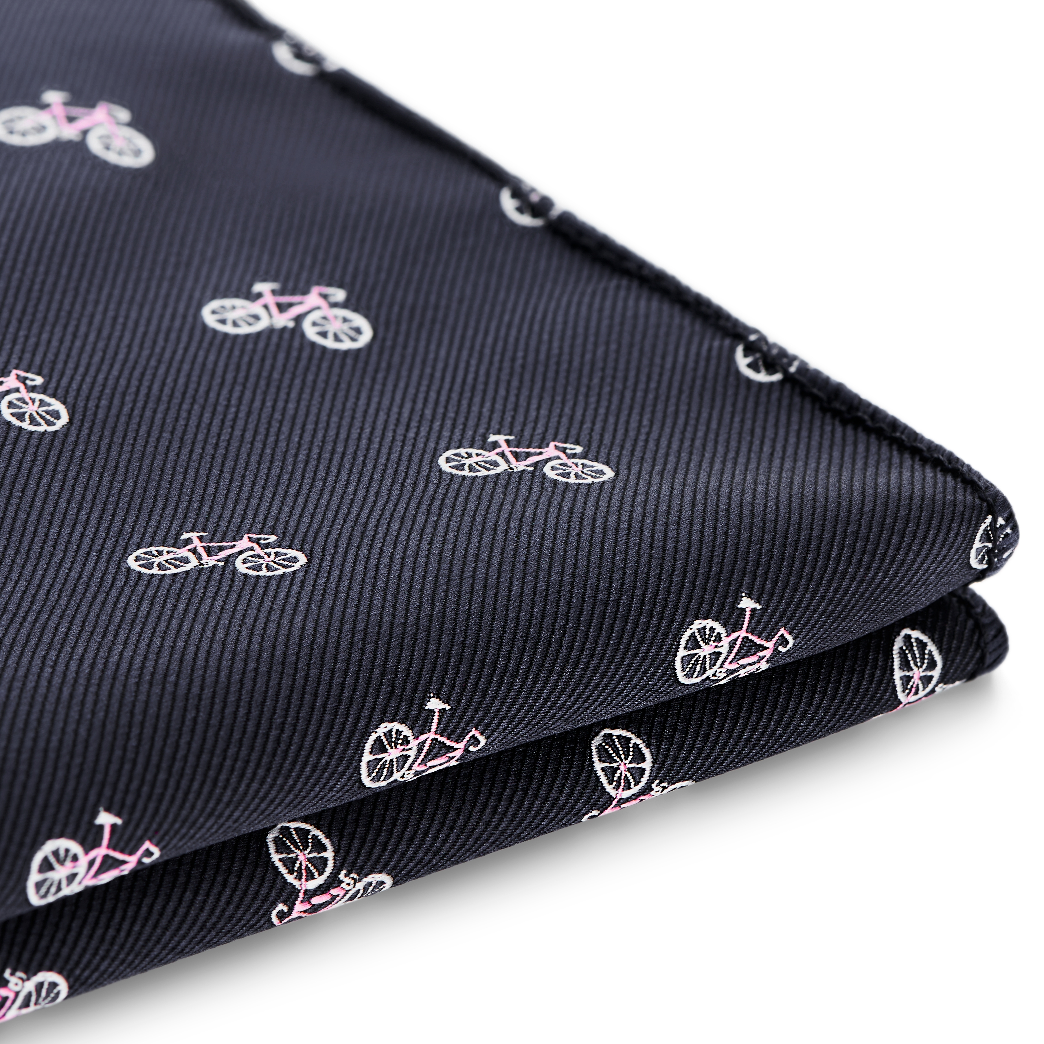 Motos | Navy Bicycle Pocket Square - 3