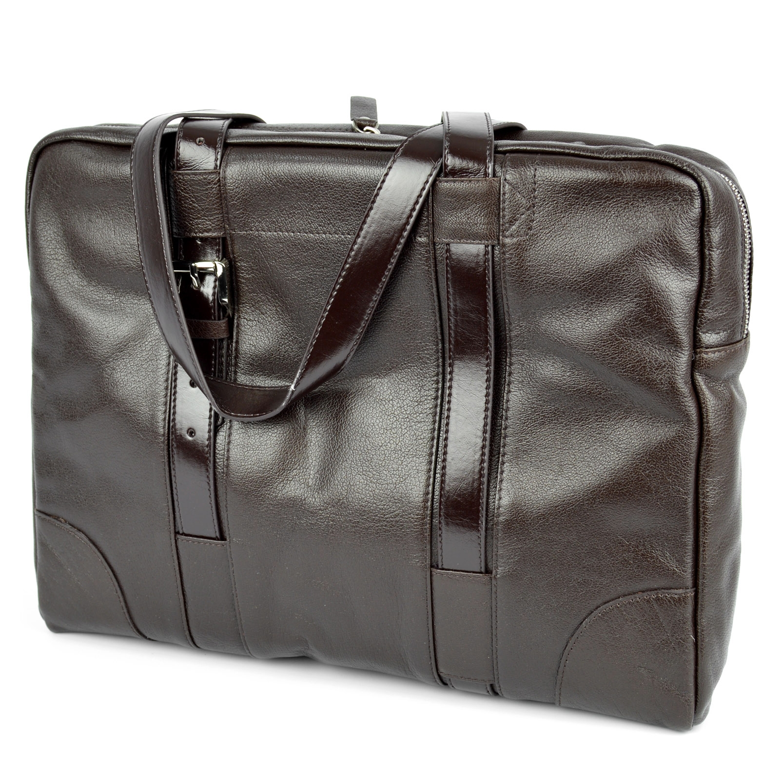 Καφέ Δερμάτινη Τσάντα Bucko - 6