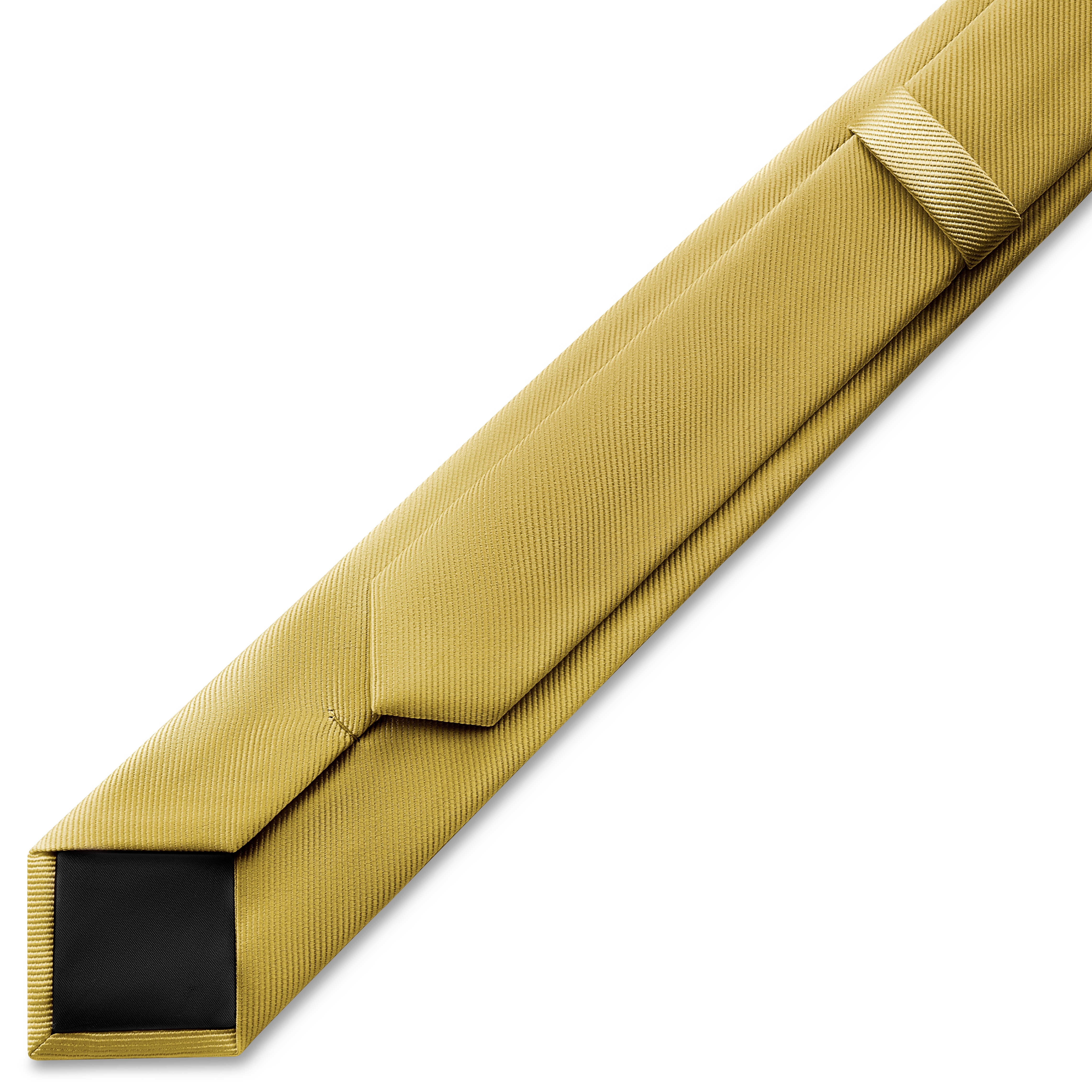 6 cm Senfgelbe Grosgrain Skinny Krawatte - 4