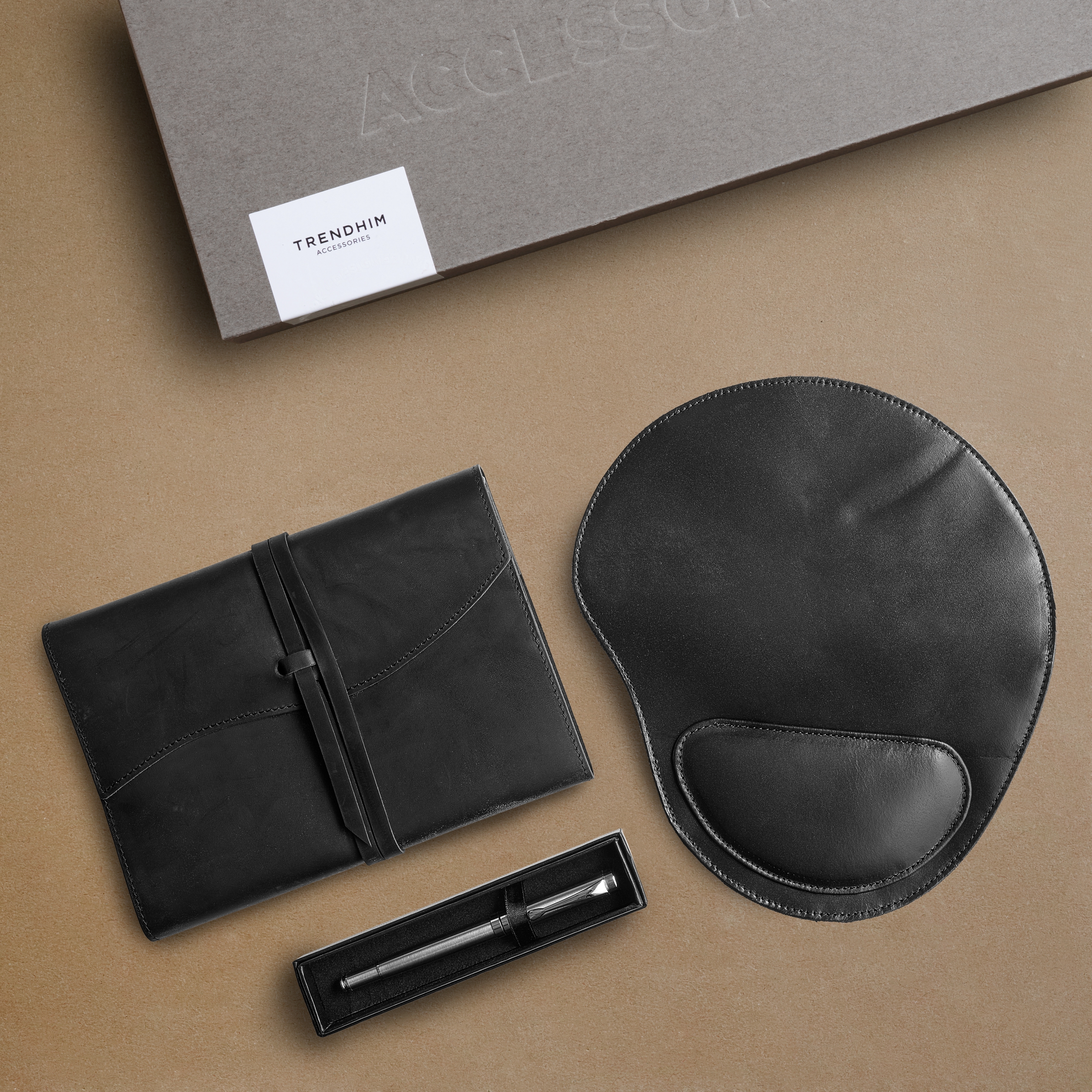 Profesjonell Gavepakke for Skribenter på Kontoret | Sort Skinn - 2