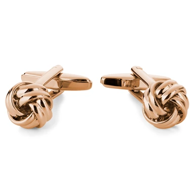 Manschettenknöpfe mit Knoten in Roségold Manschettenknöpfe mit Knoten in Roségold
