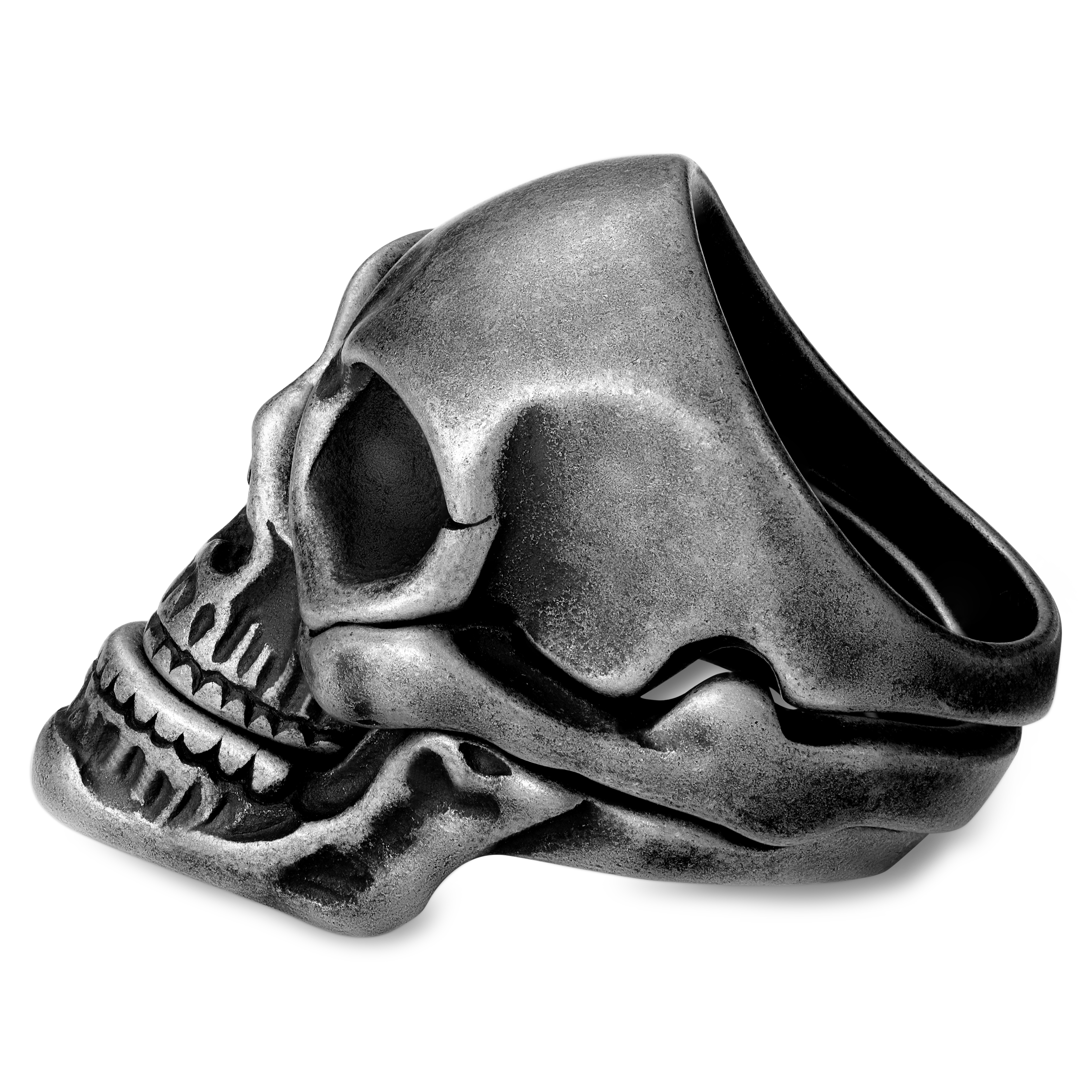 Jax 3-In-1 Stainless Steel Skull Ring - 4