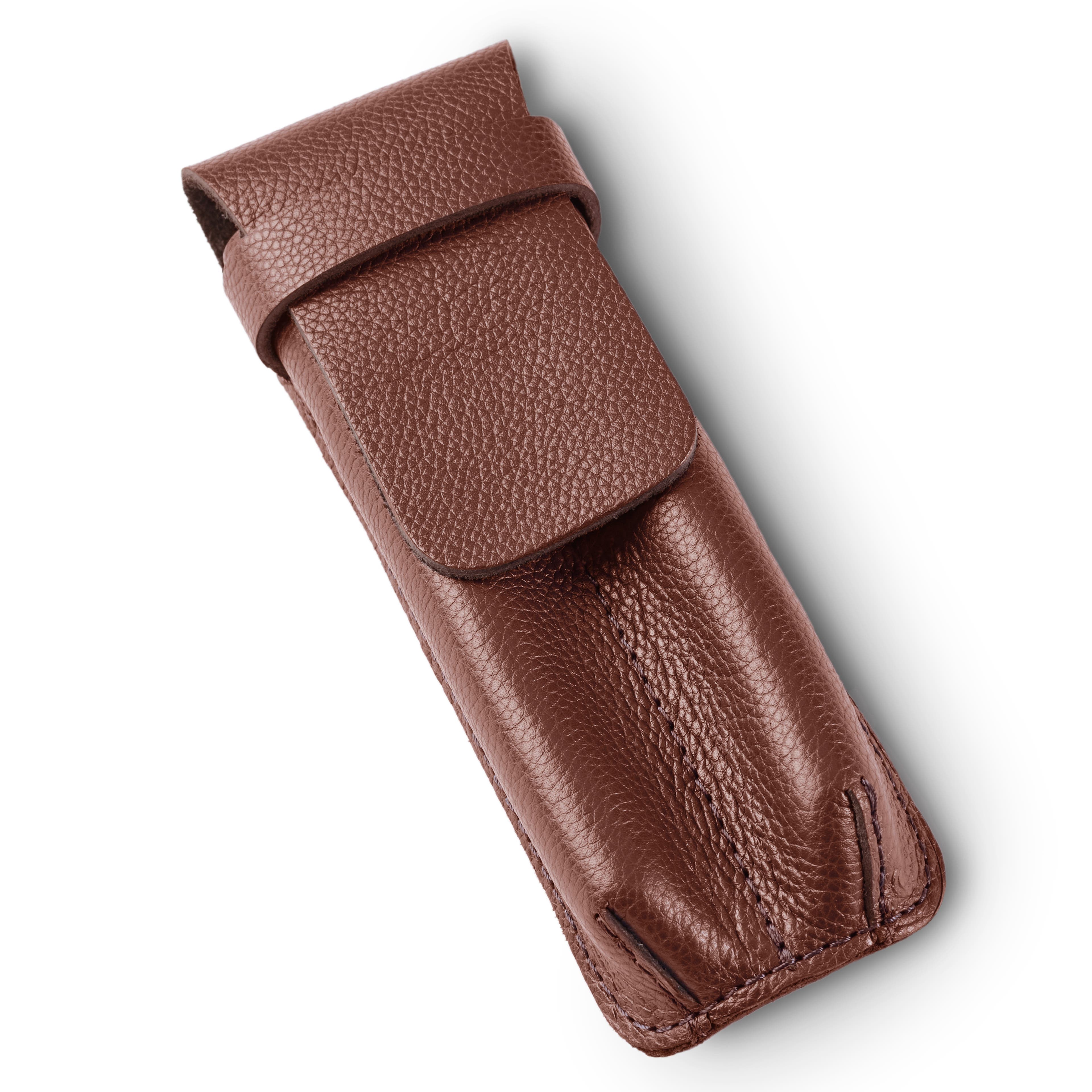 Pen Case | Dark Brown Leather | Large
