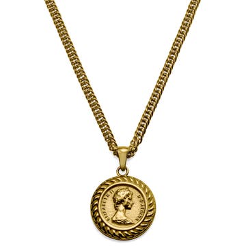 Sanctus | Gold-Tone Elizabeth II Wheat Chain Necklace
