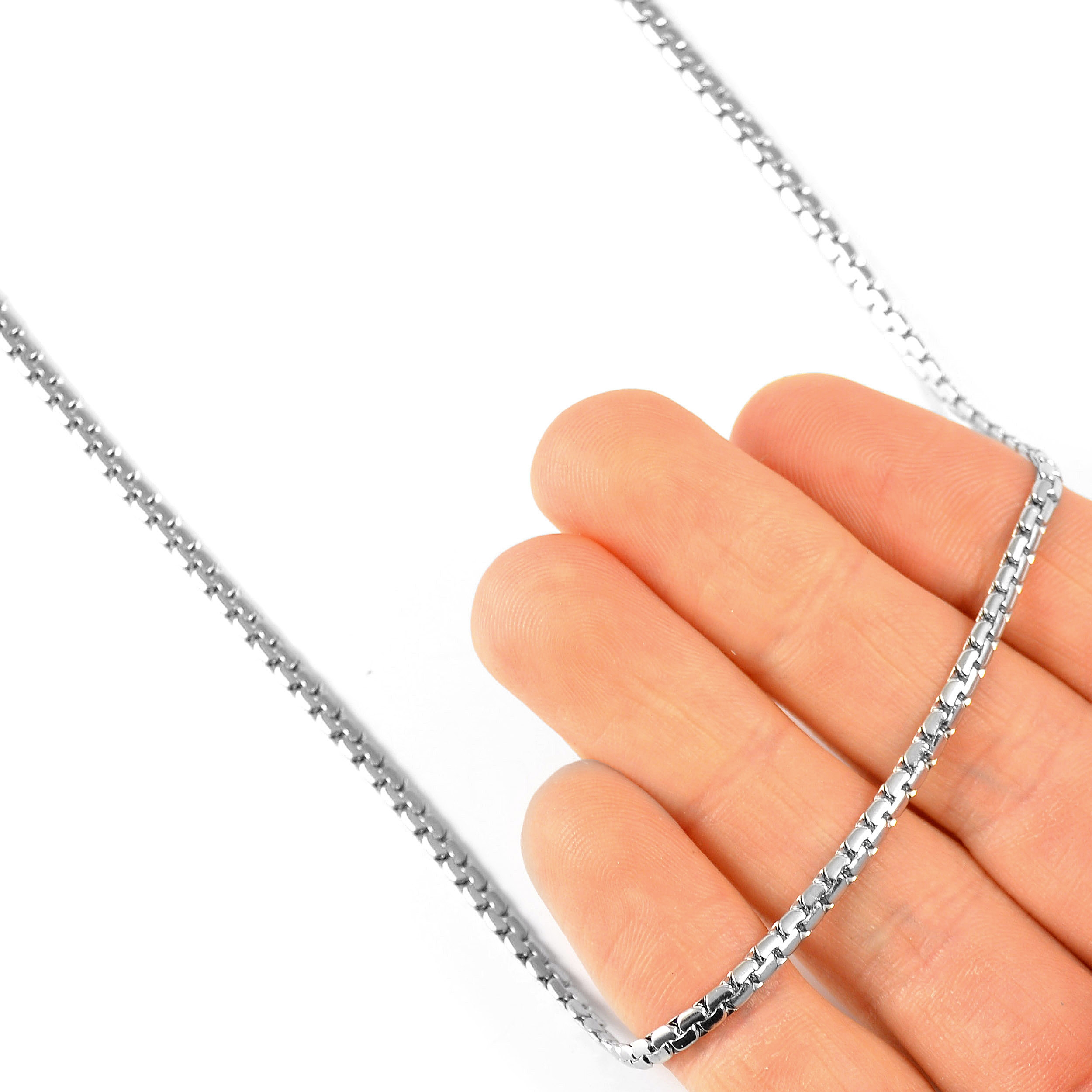 3mm Flad Stålhalskæde - 5