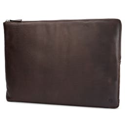 Montreal Brown Leather Laptop Sleeve