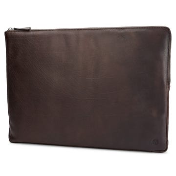 Montreal | Dark Brown Leather Laptop Sleeve