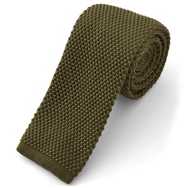Cravată tricotată kaki Cravată tricotată kaki
