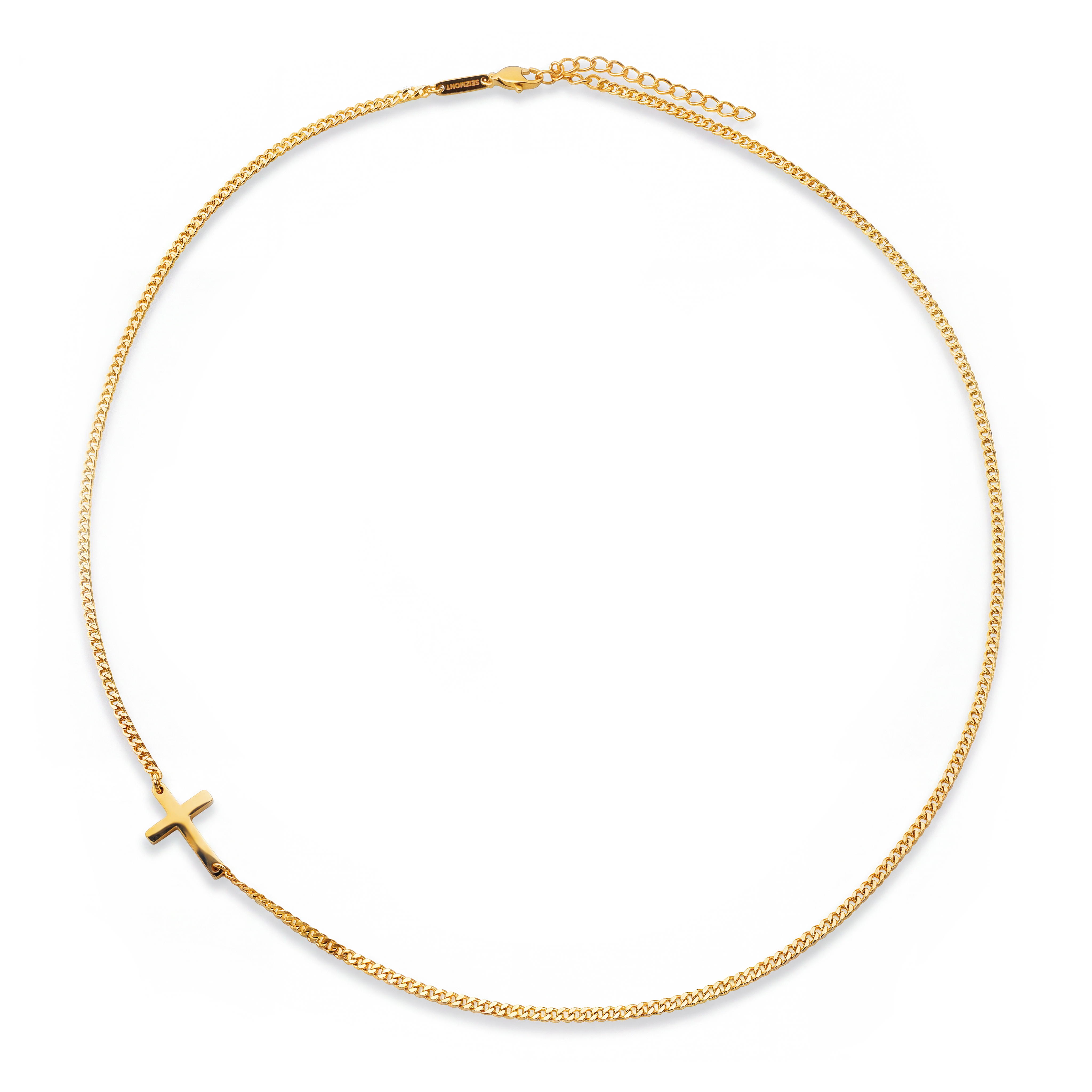 New Classics | 2mm Kullansävyinen Teräksinen Risti Kaulakoru - 2