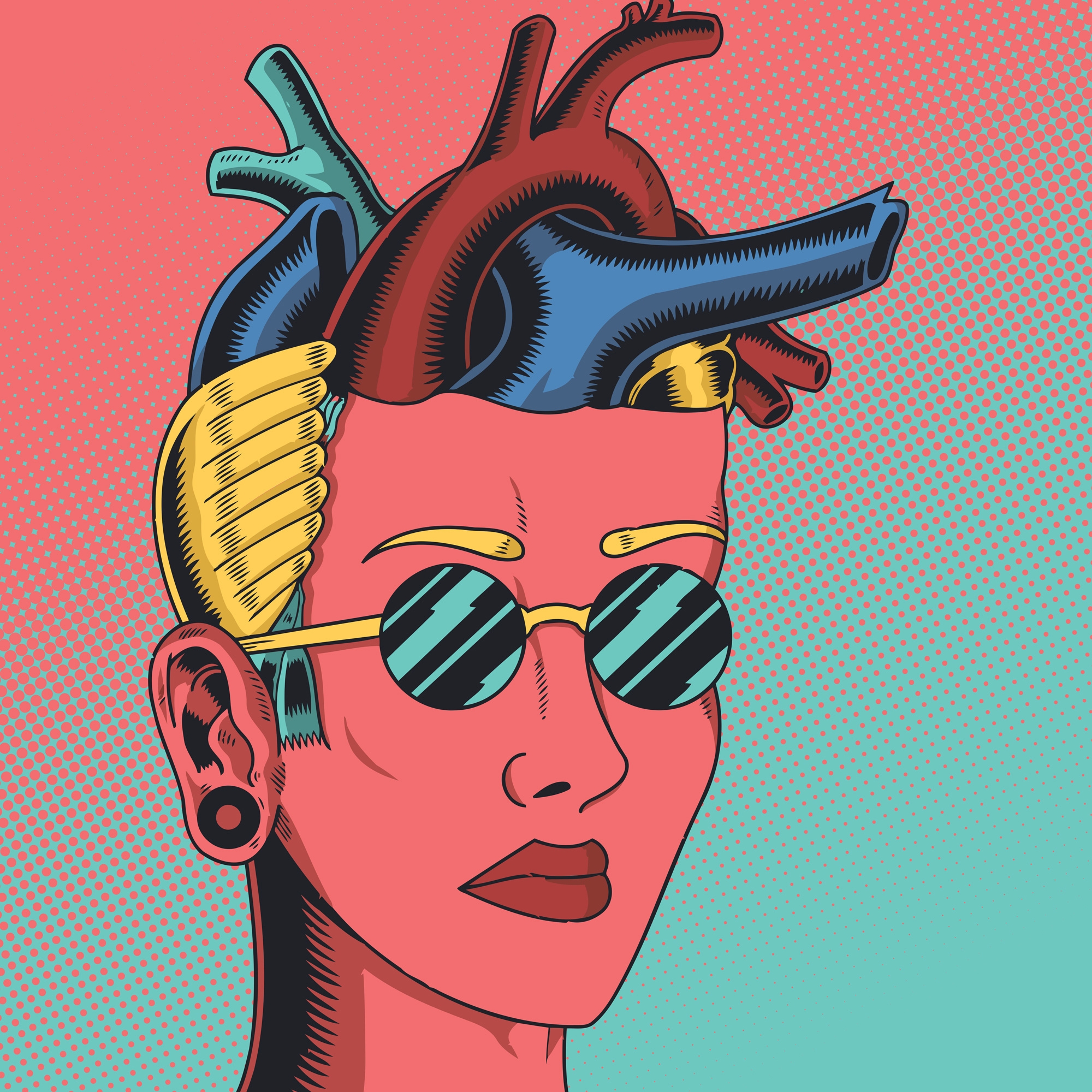 Heart Man New Age Lommeklud - 6