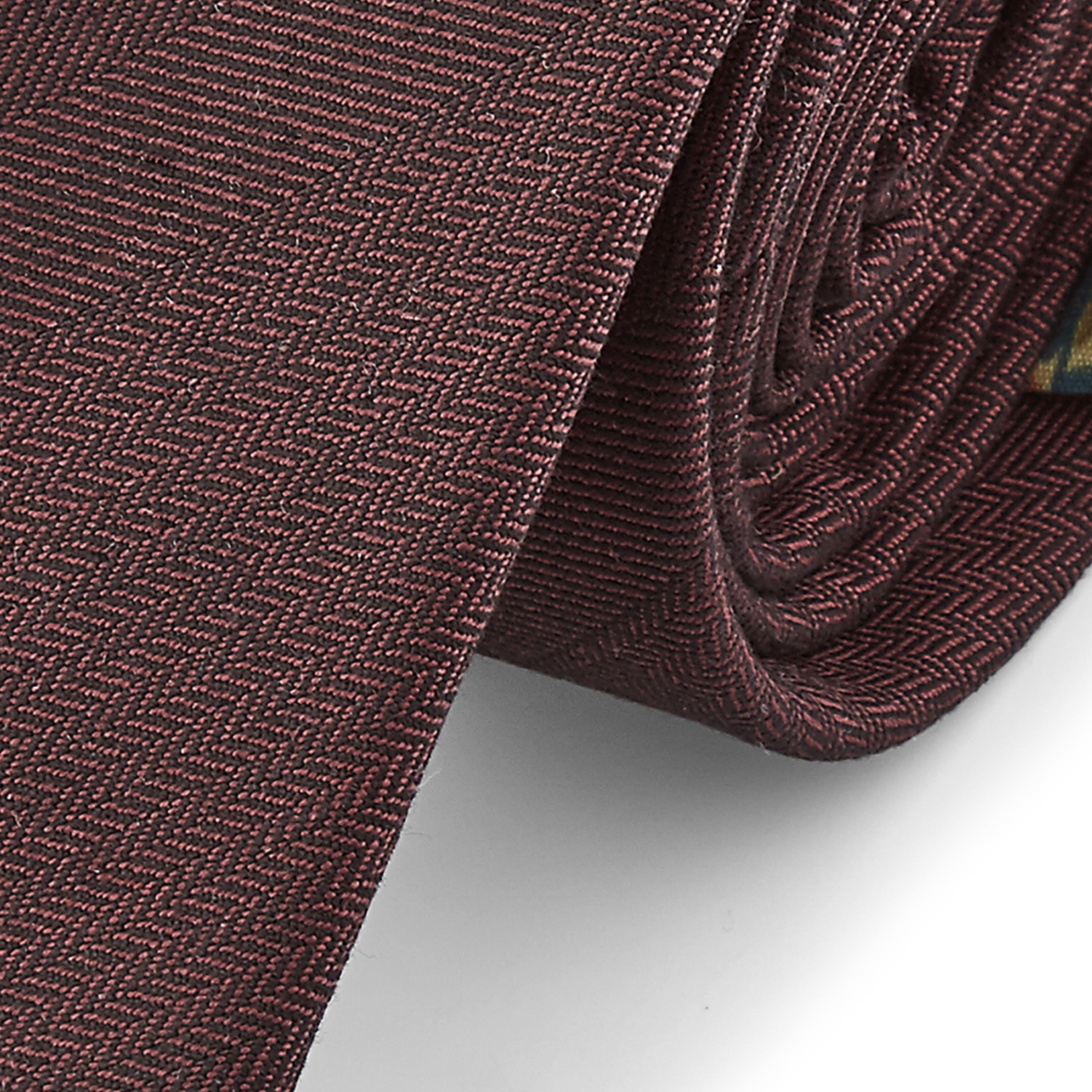 Brunt Mønstret Slips - 2