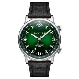 Acero | Reloj de submarinismo de acero inoxidable en verde y plateado