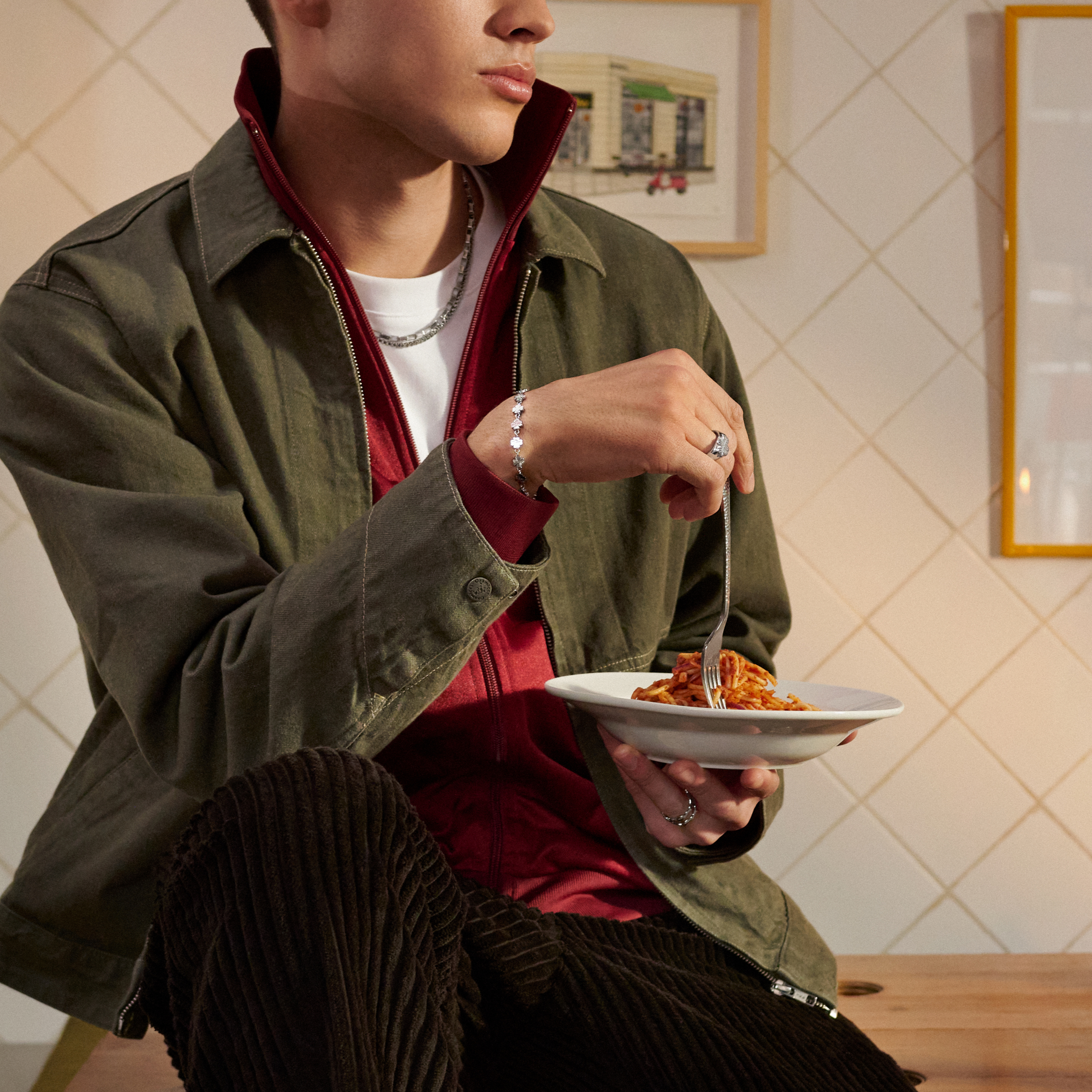 Clover | Bague à motif trèfle en acier inoxydable argenté - 5