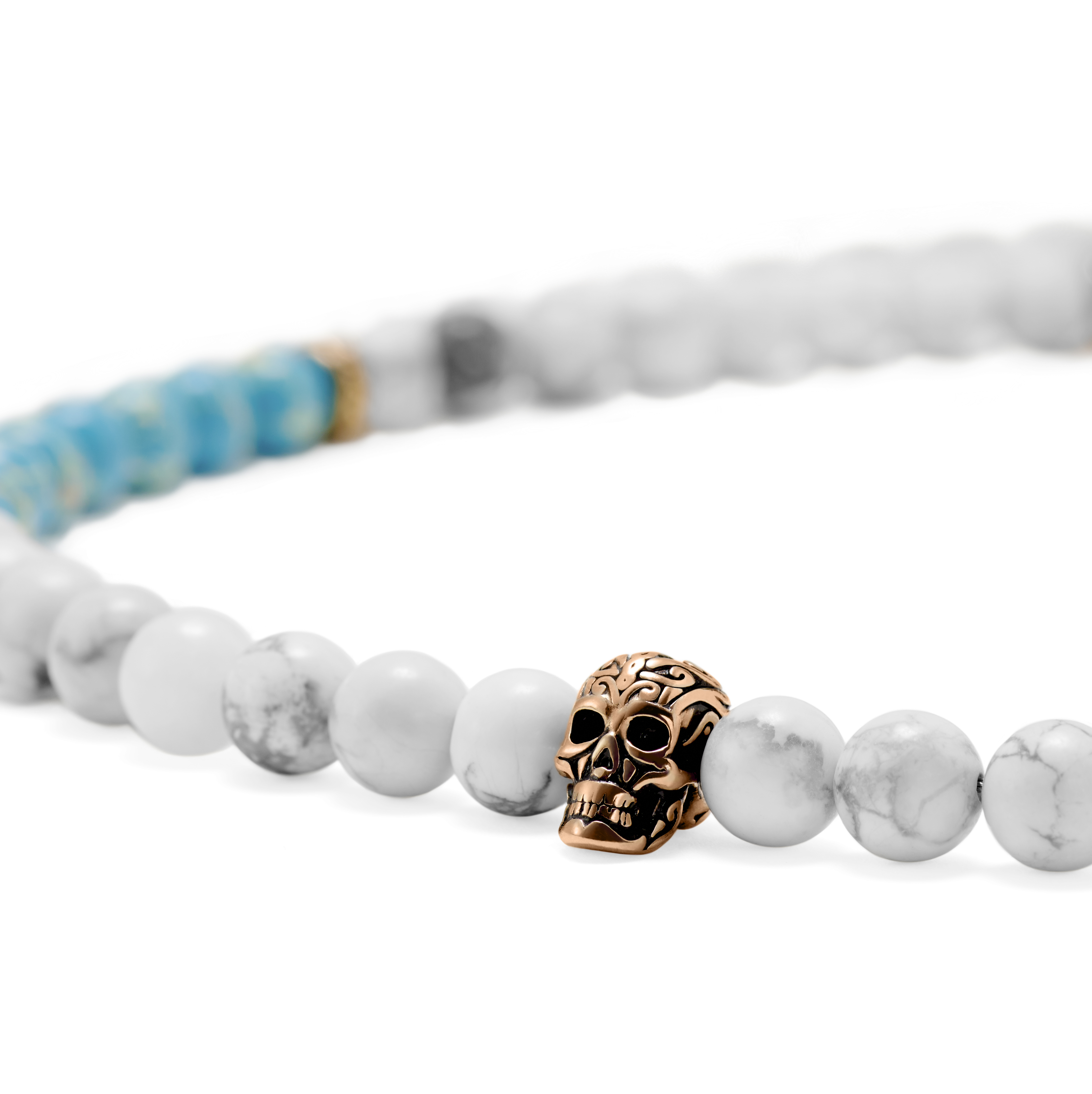 Rico imperiál jáspis és fehér türkiz nyaklánc szett - 4