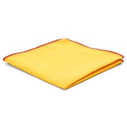 Βασικό Κίτρινο - Καναρινί Τετράγωνο Μαντήλι Σακακιού