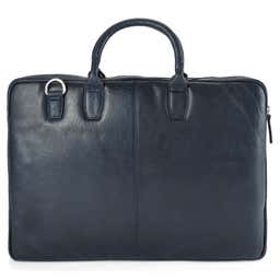 Montreal Slim 17” Executive Navy Blue Leather Bag - 3 - gallery