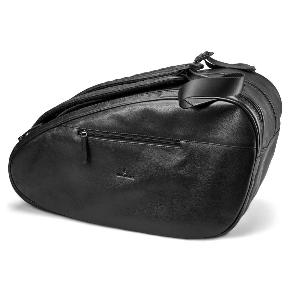 hover: Black Full-Grain Leather Padel Bag hover: Black Full-Grain Leather Padel Bag