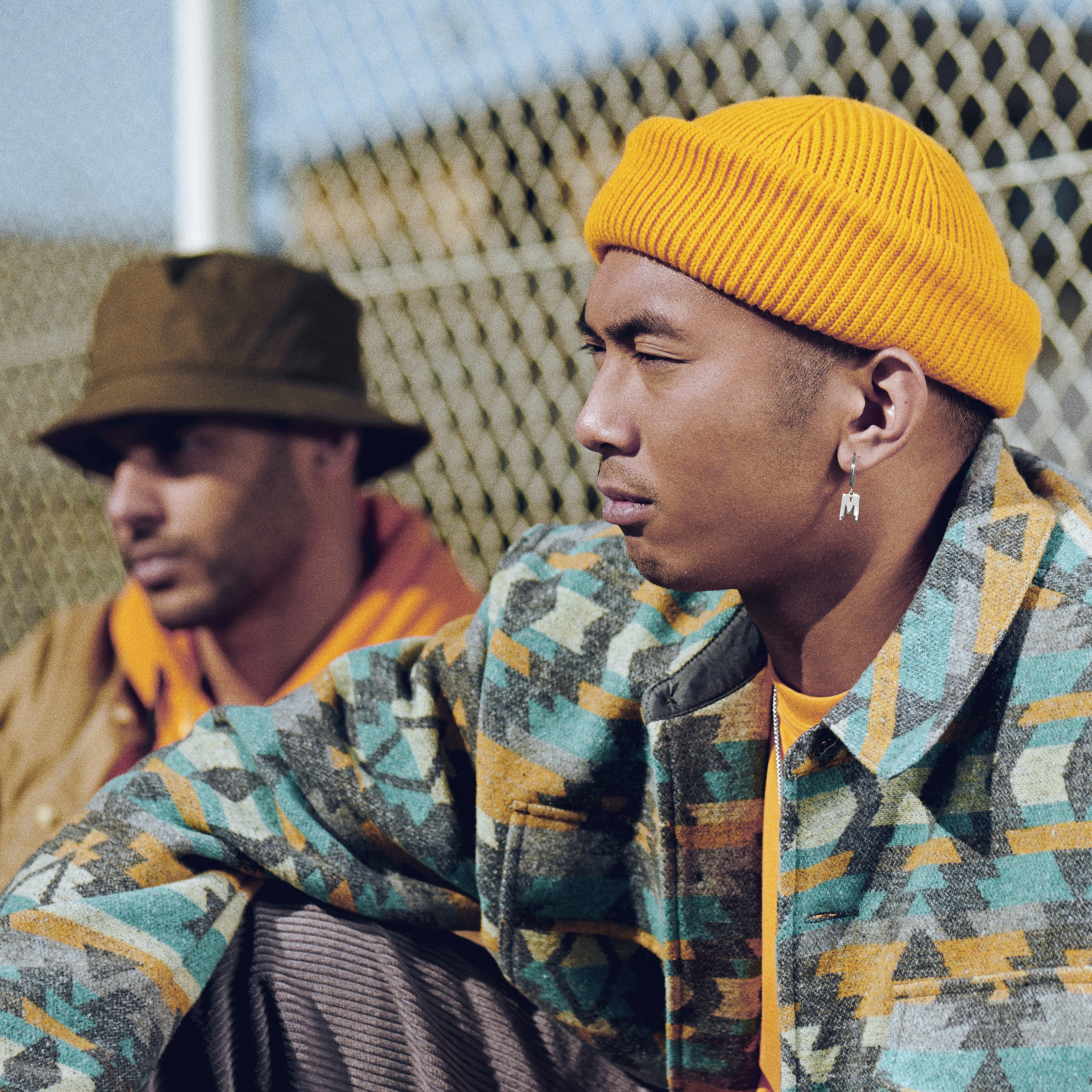 Fahrenheit | Smältande Stålörhänge med Intial M - 4