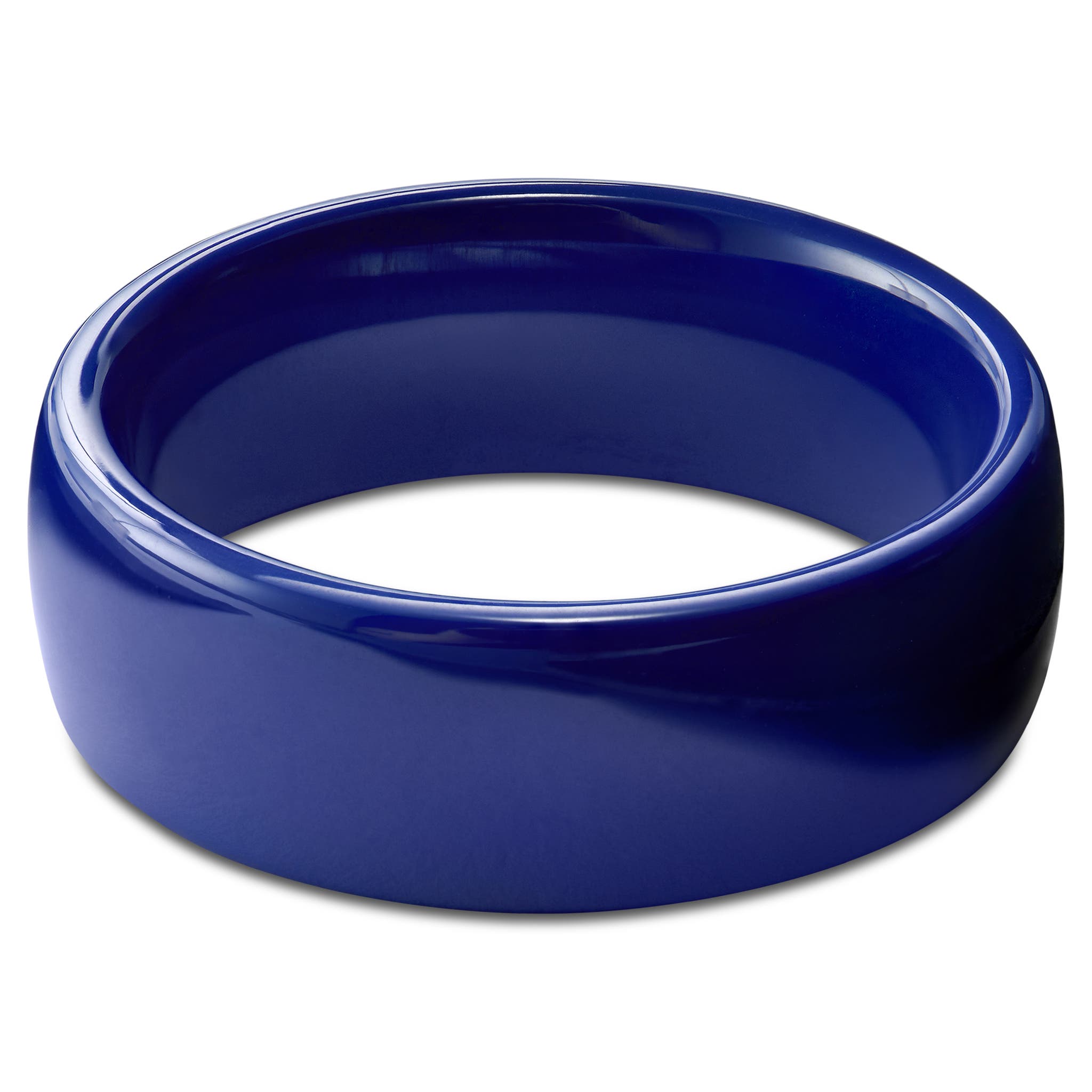 Polished Blue Ceramic Ring | In stock! | Lucleon
