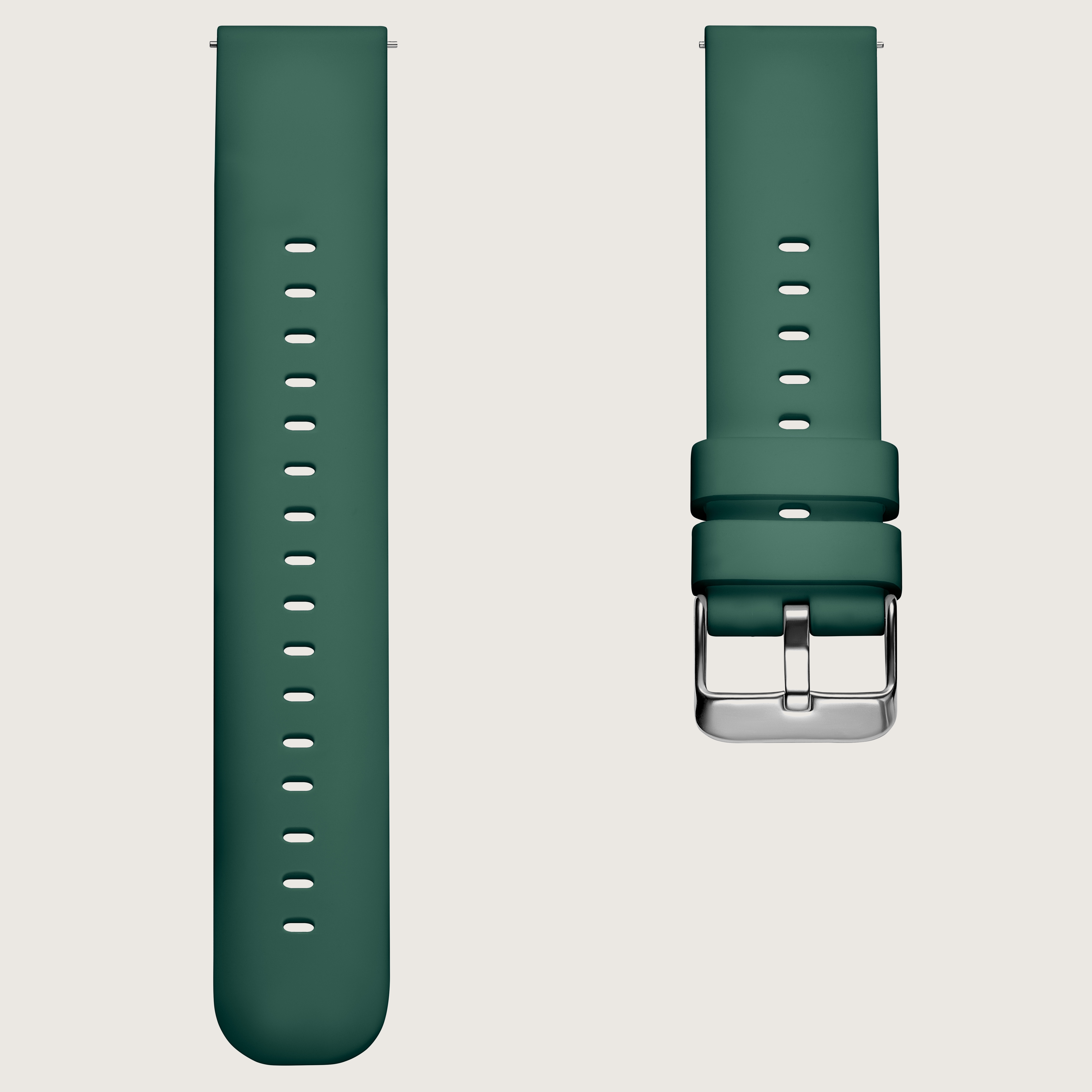 Bracelet De Montre Rembourré High-tech Aspect Textile - Vert, Largeurs Multiples (18-24mm), Neuf