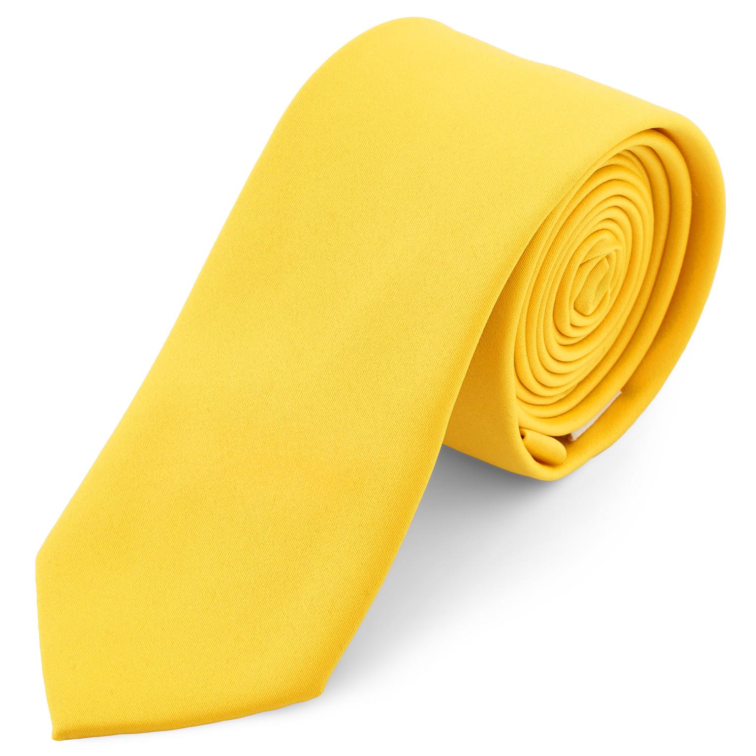 Cravată Basic galben canar 6 cm Cravată Basic galben canar 6 cm