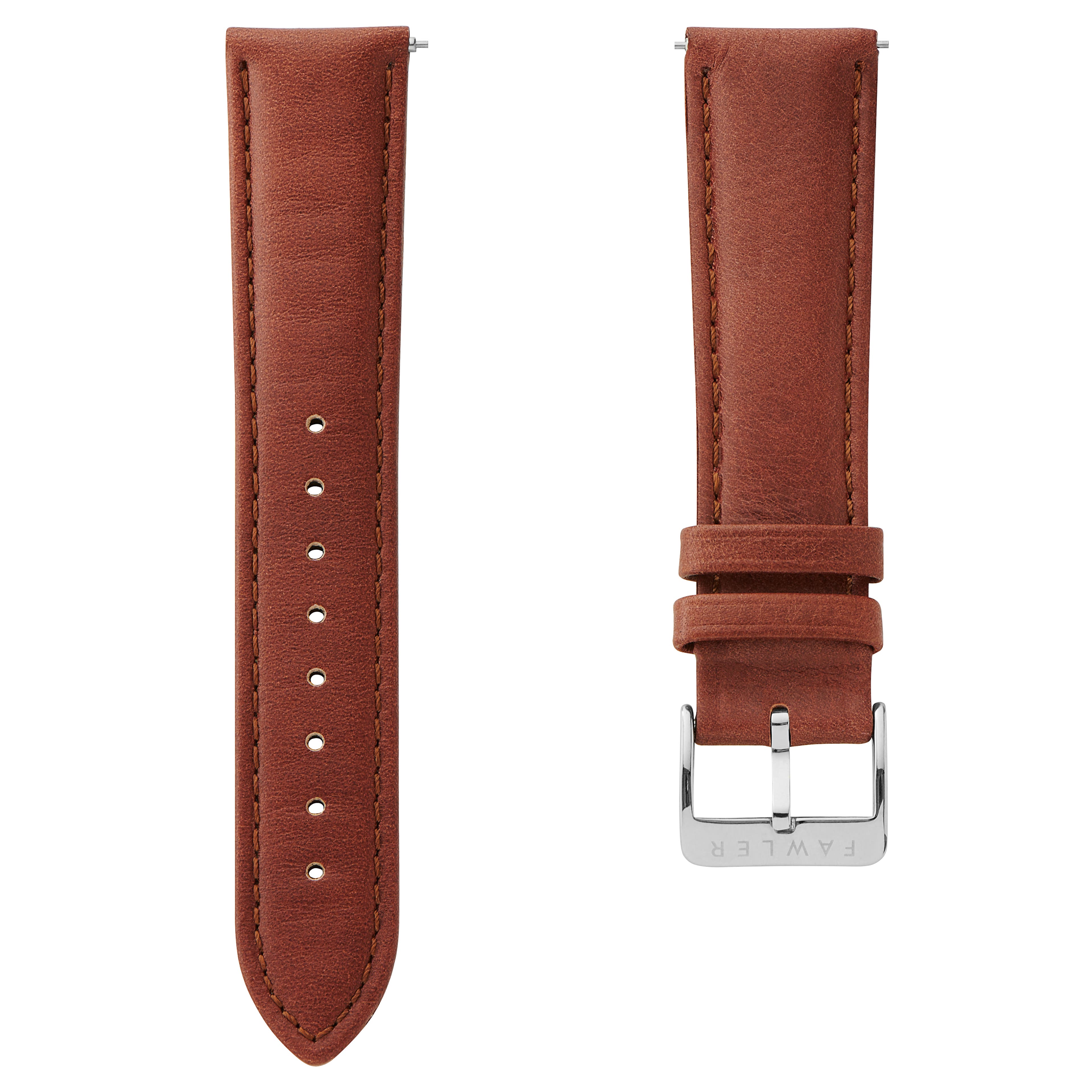 Cicero |  Bracelet de montre marron en cuir véritable 