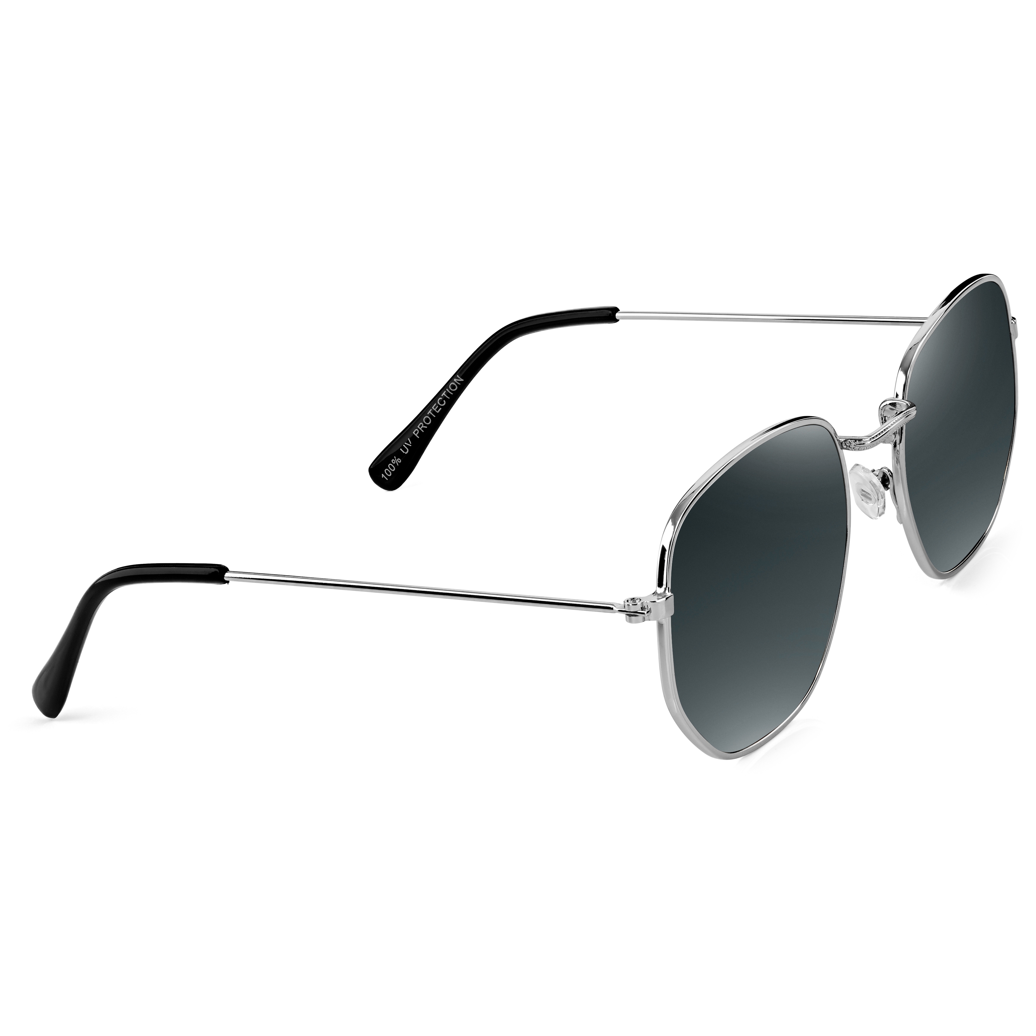 Wallis Sudraba krāsas un pelēkas Wade saulesbrilles - 3