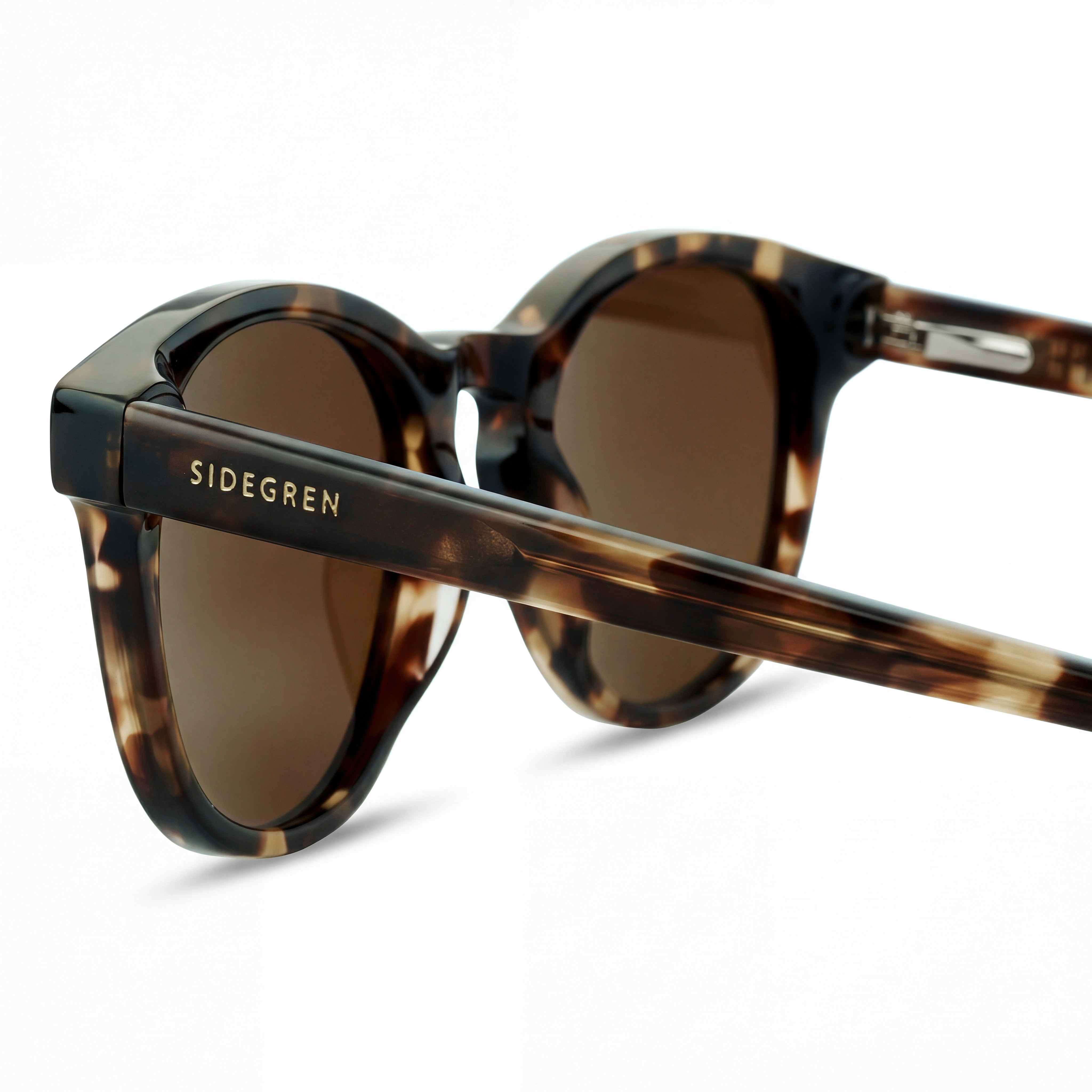 Classic | Brown Panto Sunglasses with Tortoise Frame - 3
