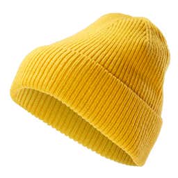 Montagna | Canary Yellow Chunky Knitted Rib Beanie