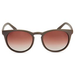 Earth Brown Round Sunglasses