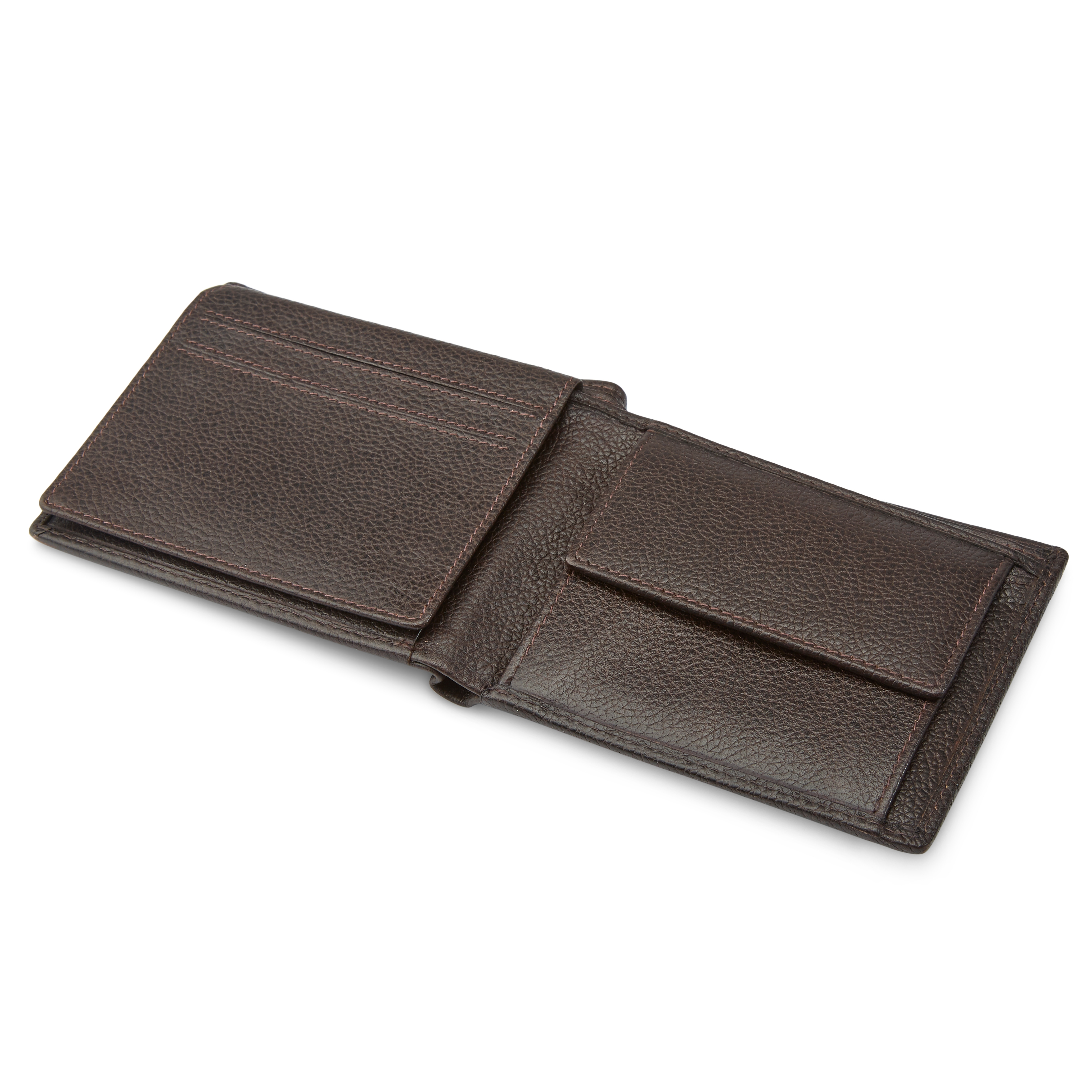 Cartera de cuero marrón oscuro con bloqueo RFID Smith - 5