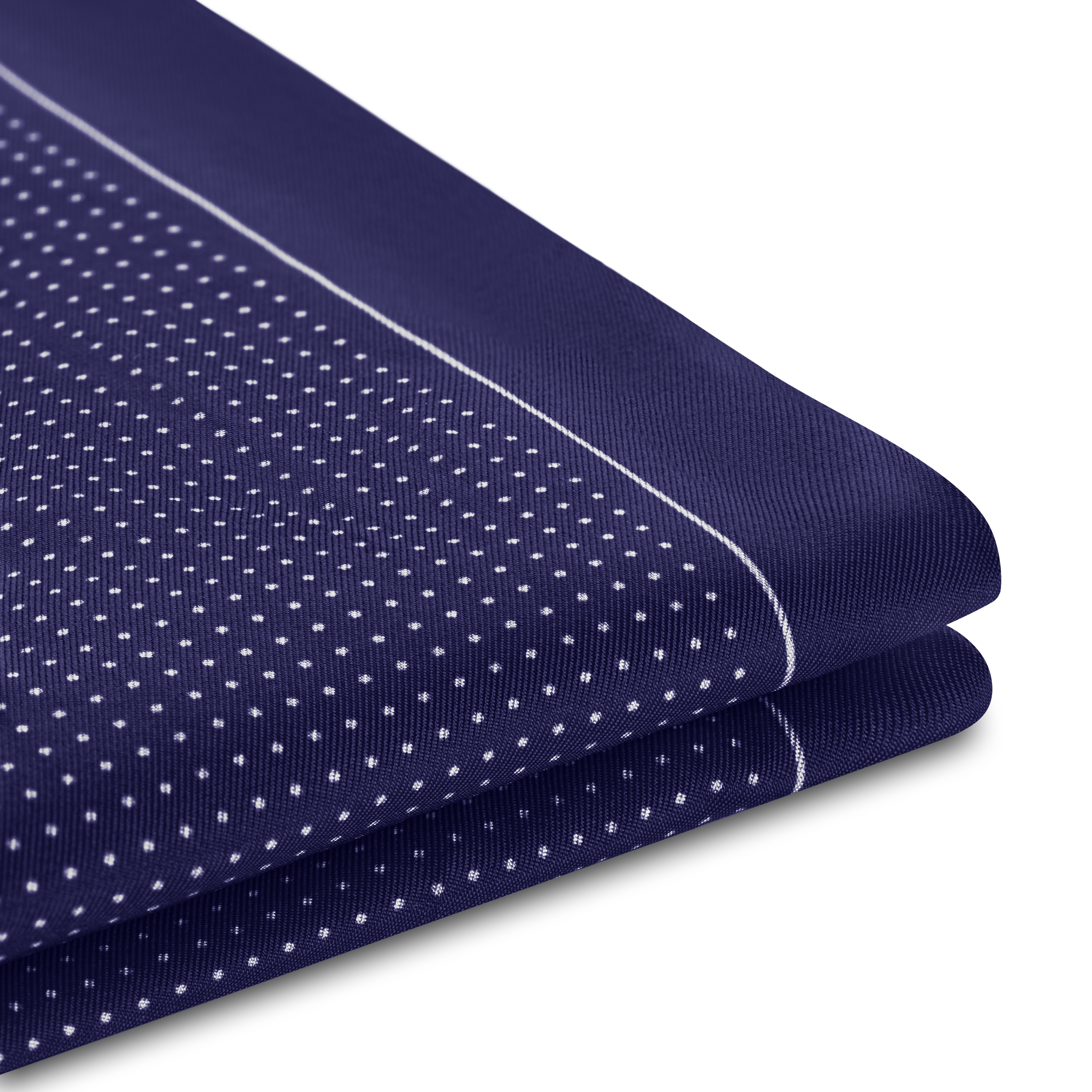 Elegio | Double-Sided Black and Blue Dotted Silk Pocket Square - 4