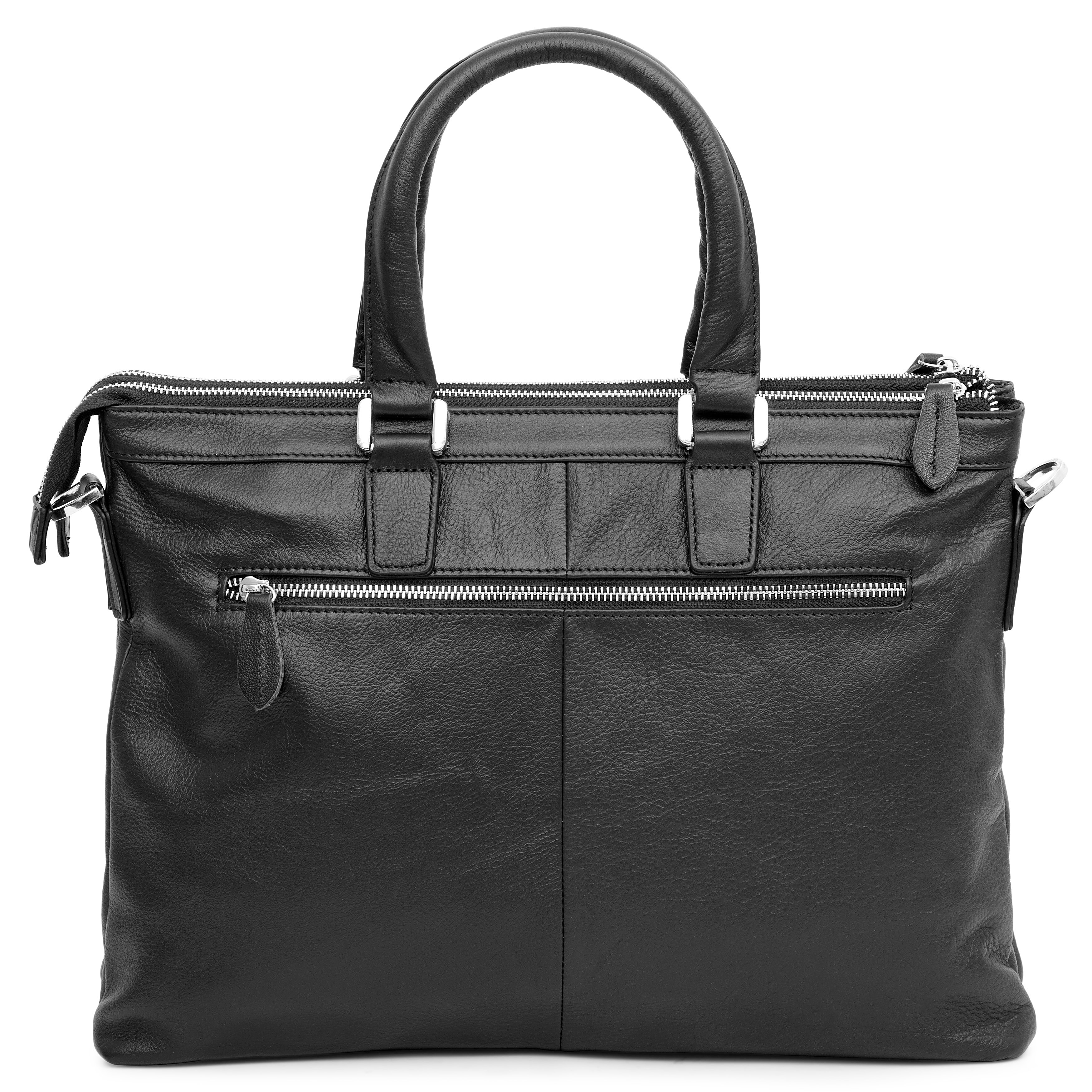 Grab & Go Svart Delton Läderväska - 2