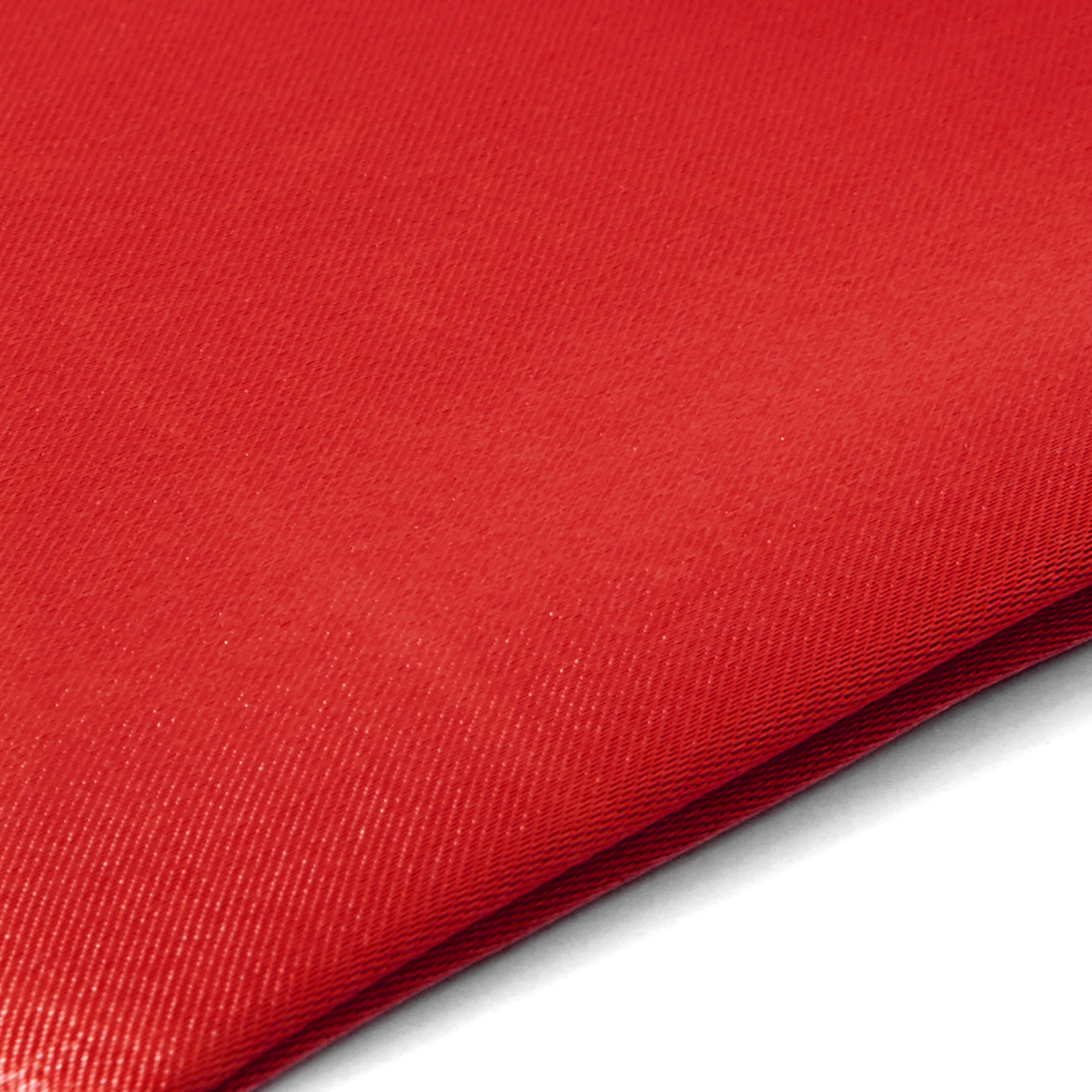 Едноцветна лъскава червена кърпичка за сако - 2