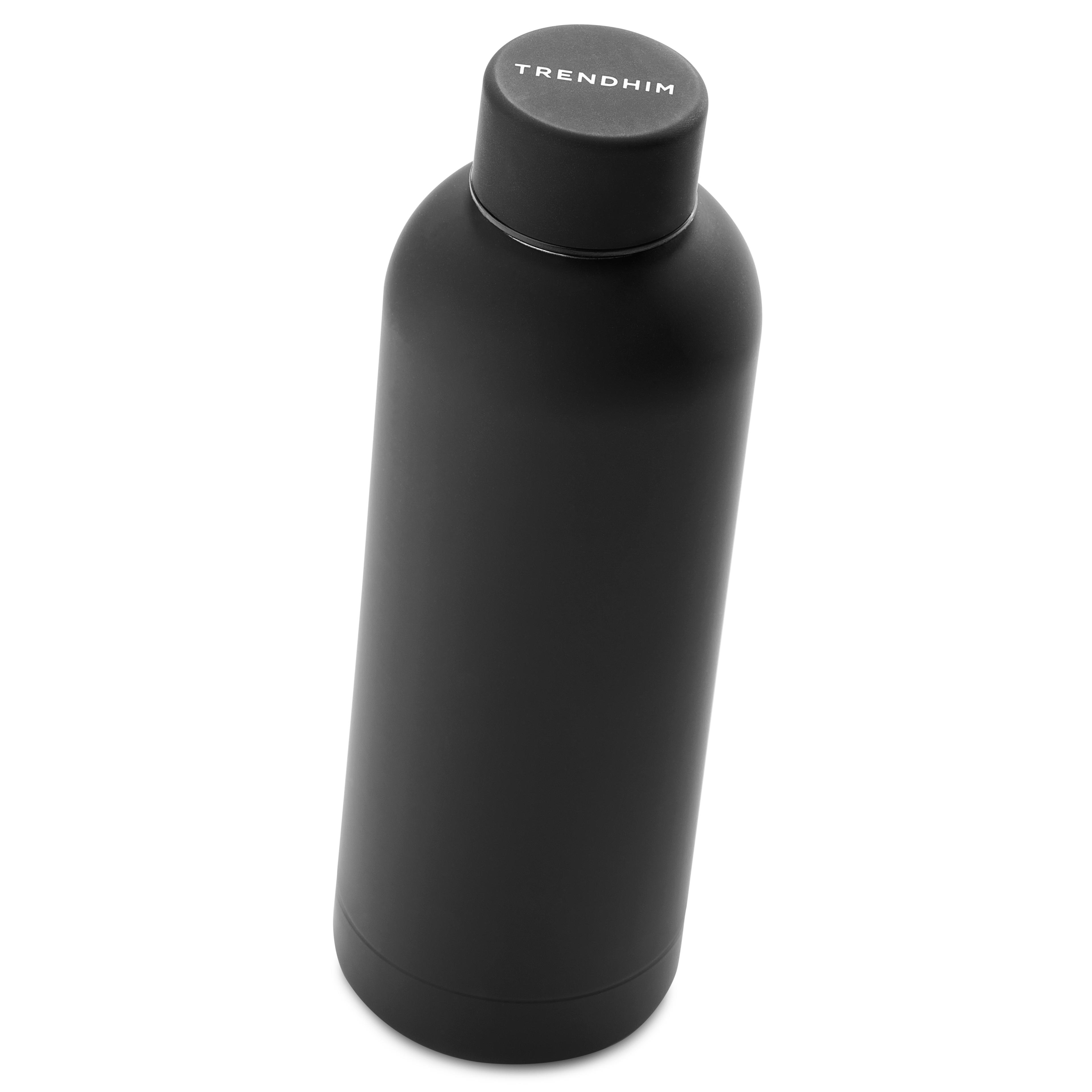 Schwarze Edelstahl Trendhim Wasserflasche | Auf Lager!