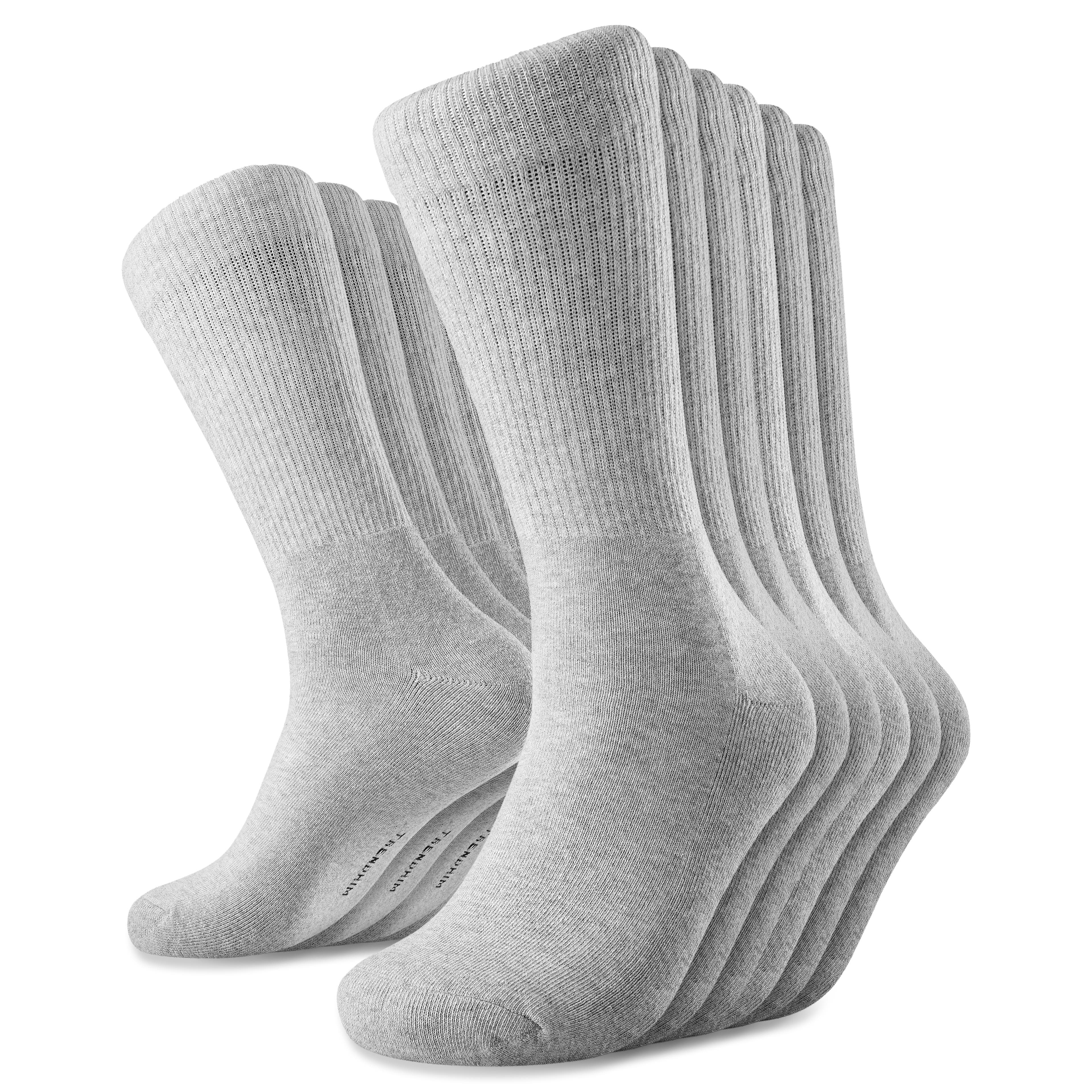 DryFeel | Set van 6 paar lichtgrijze katoenen tennissokken DryFeel | Set van 6 paar lichtgrijze katoenen tennissokken